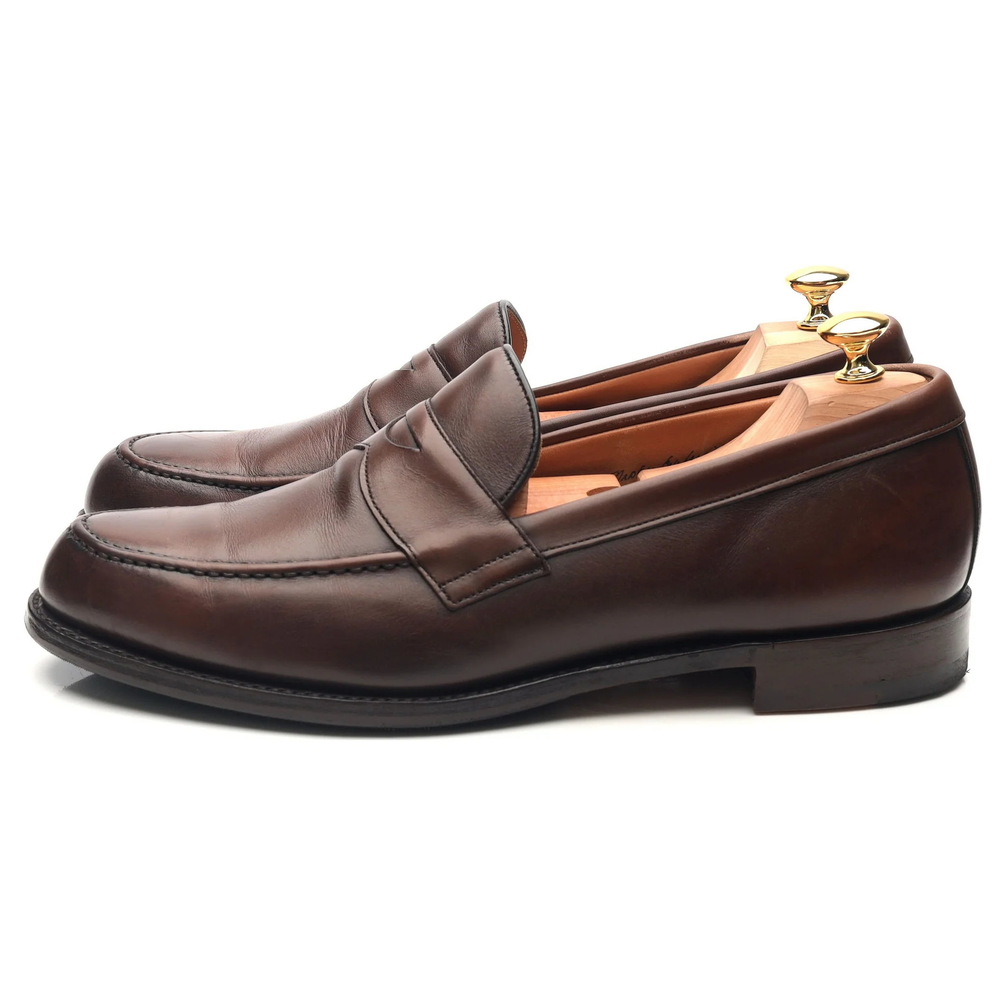 'Hudson' Dark Brown Leather Loafers UK 11 F - Image 2