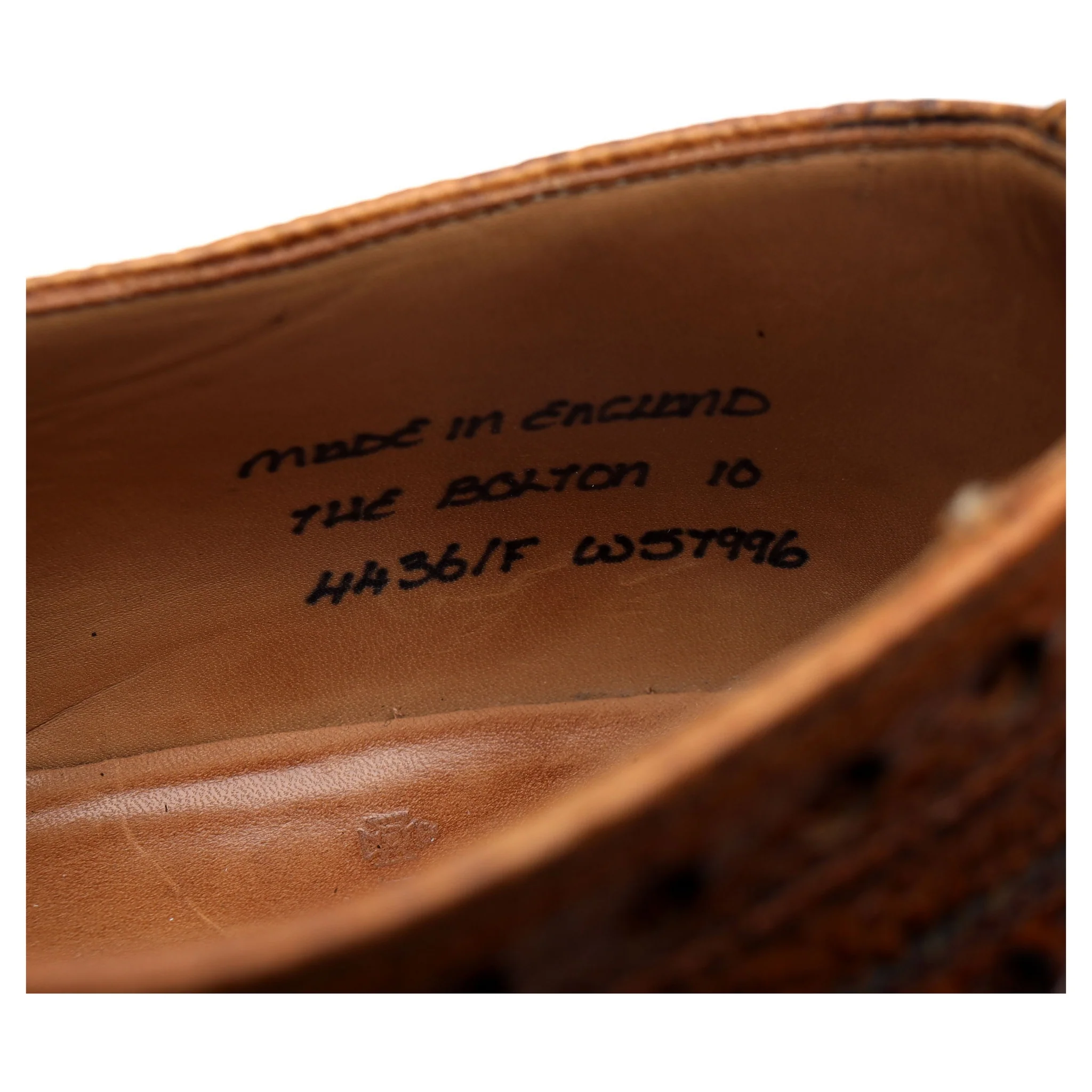 Private White V.C. 'Bolton' Tan Brown Leather Derby Brogues UK 10 F - Image 13