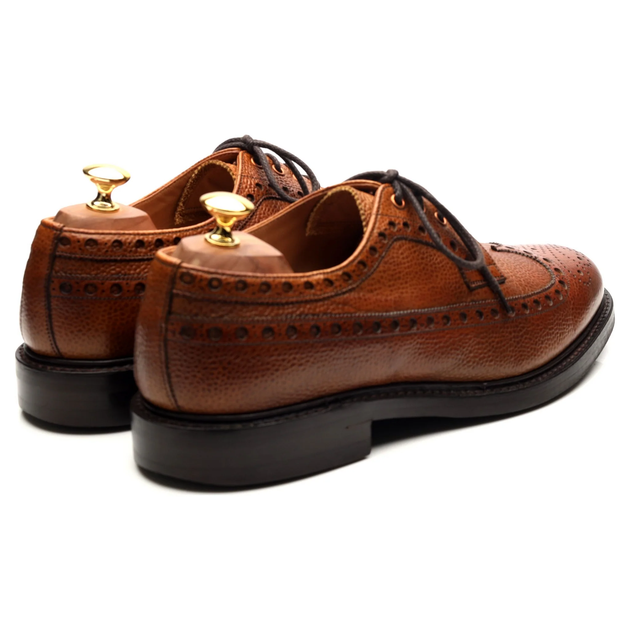 Private White V.C. 'Bolton' Tan Brown Leather Derby Brogues UK 10 F - Image 5