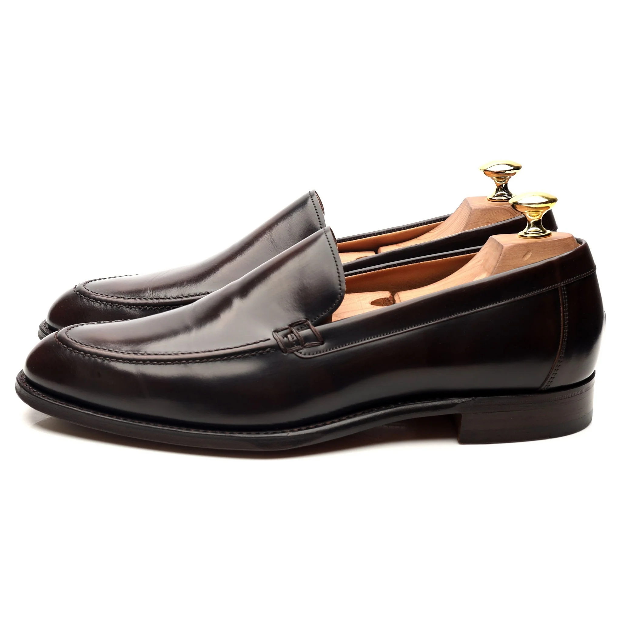 'Wilbur' Dark Brown Leather Loafers UK 8.5 - Image 2