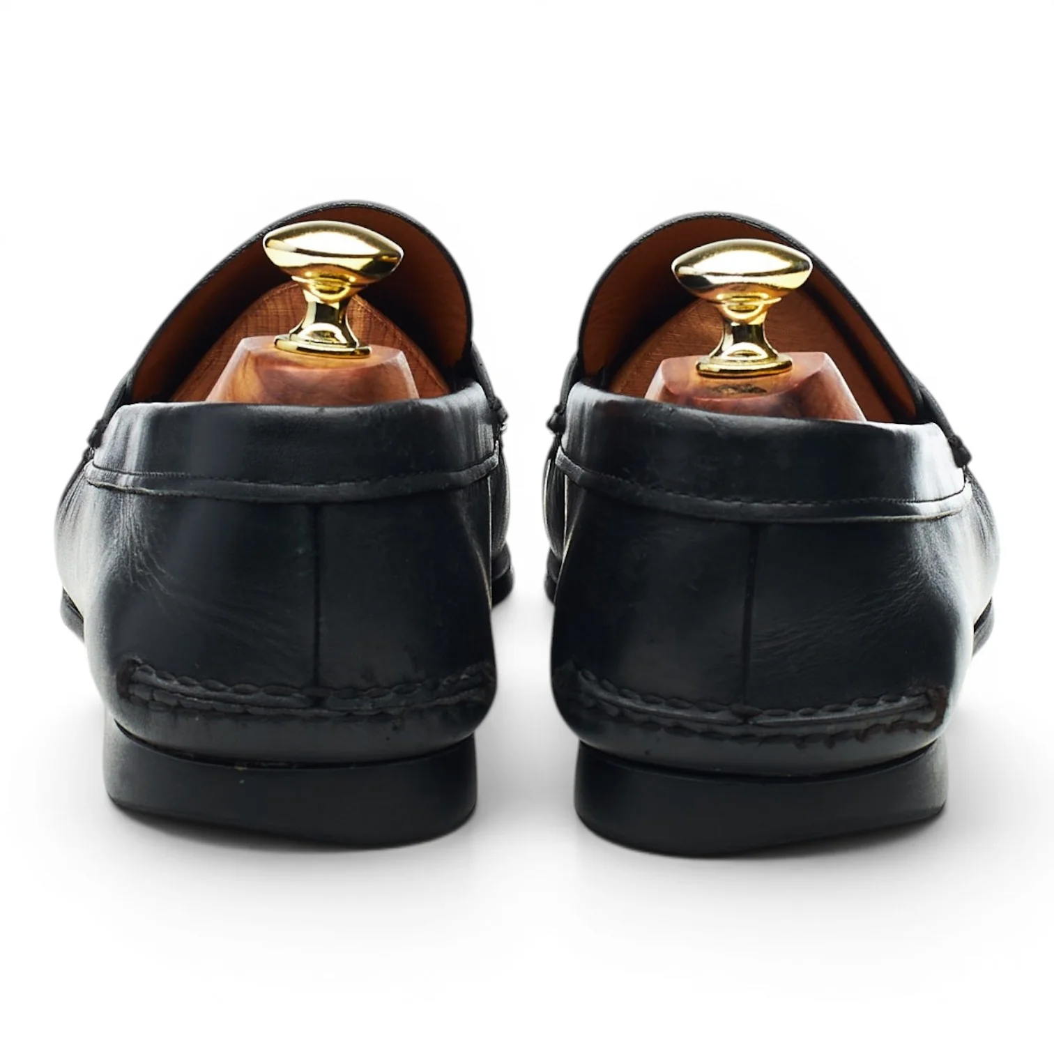 'Karl' Black Leather Loafers UK 7.5 - Image 4
