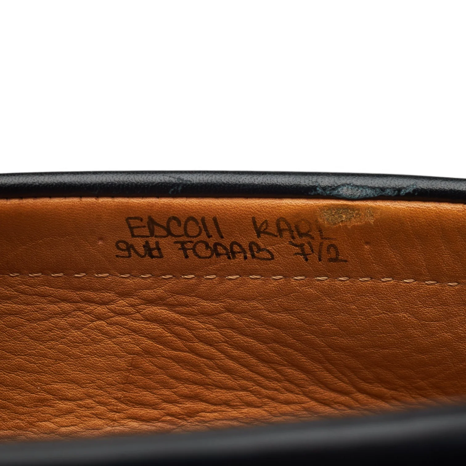 'Karl' Black Leather Loafers UK 7.5 - Image 7