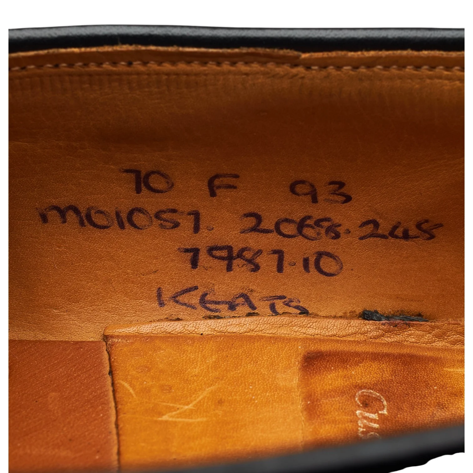 'Keats' Black Leather Tassel Loafers UK 7 F - Image 7