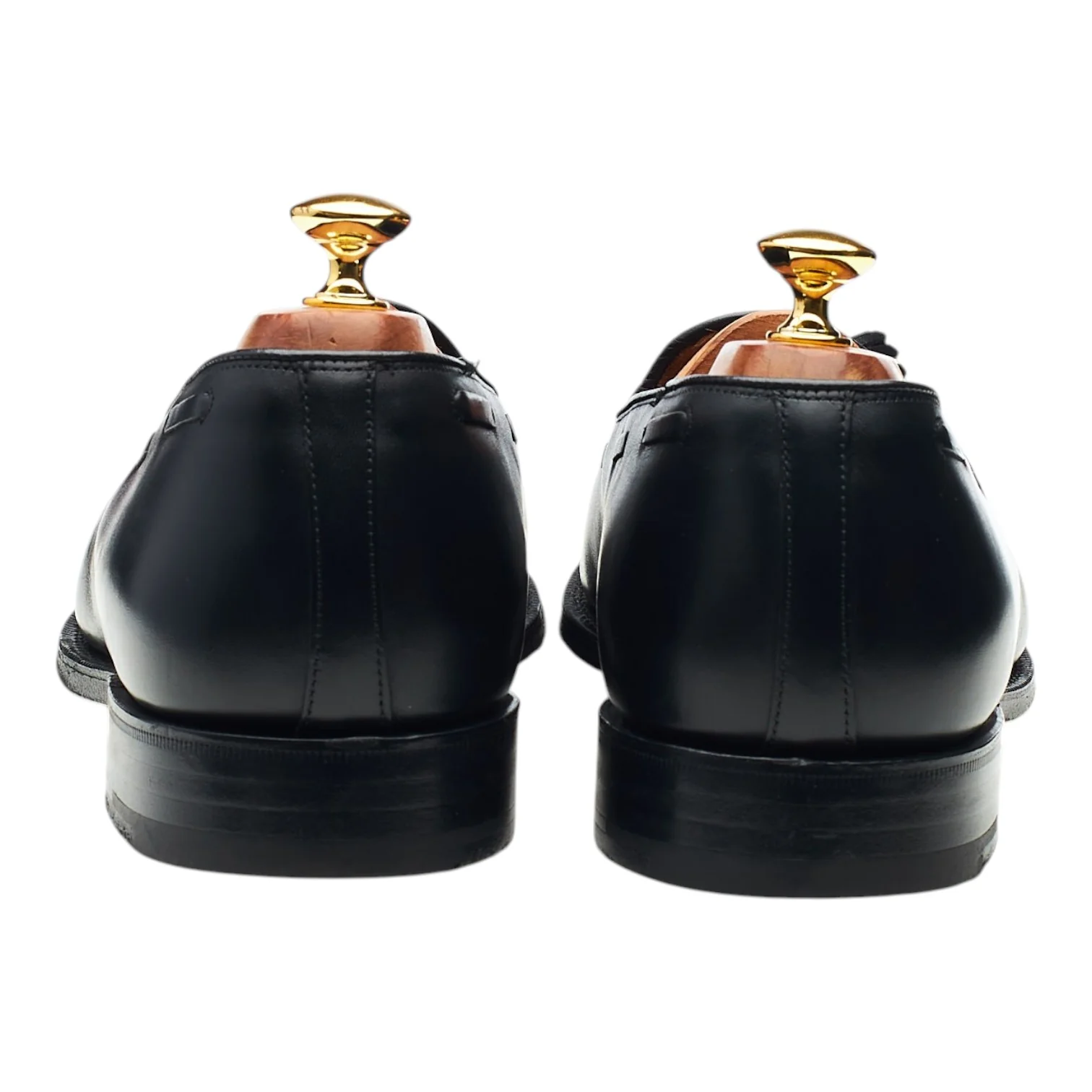 'Keats II' Black Leather Tassel Loafers UK 10 F - Image 4