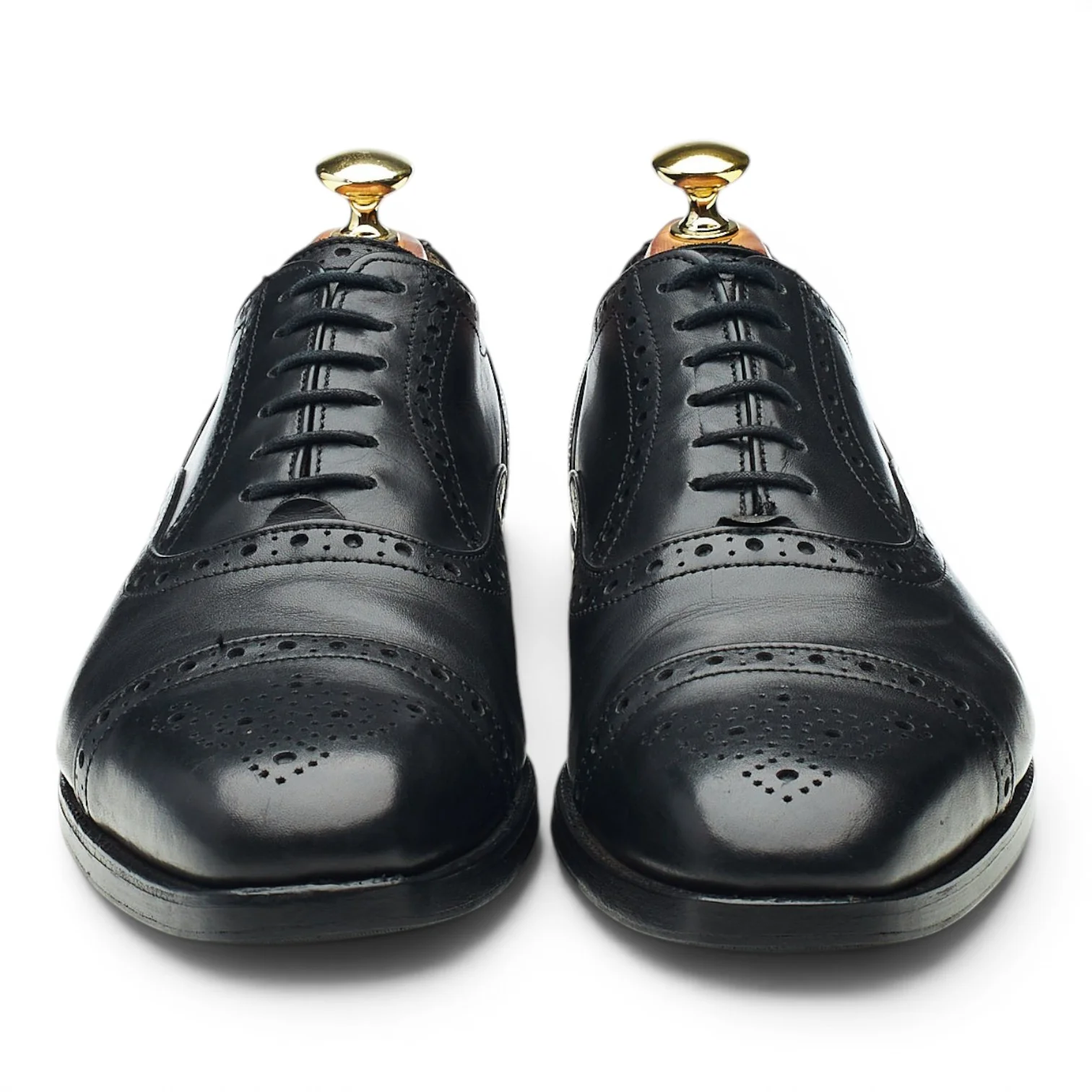 'Kensington' Black Leather Oxford Brogue UK 7 - Image 2