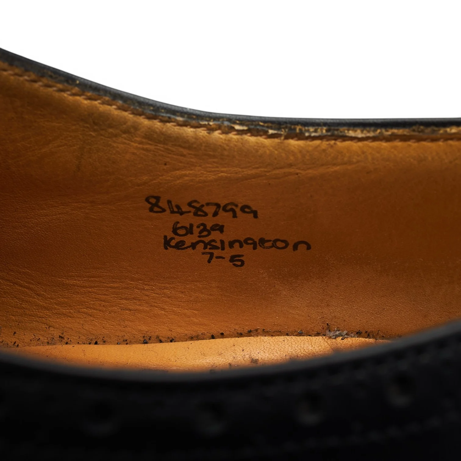 'Kensington' Black Leather Oxford Brogue UK 7 - Image 7