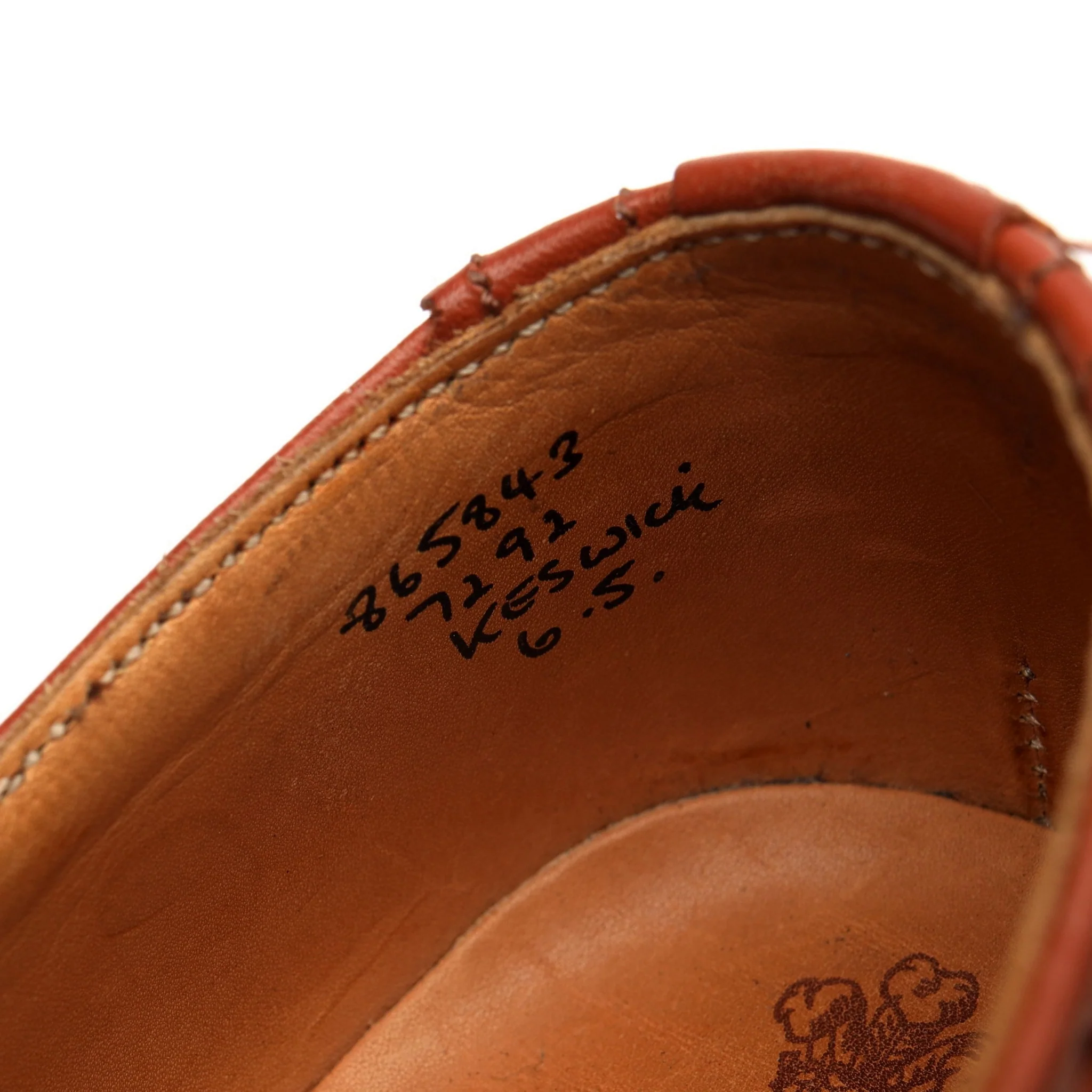 'Keswick' Tan Brown Leather Derby Brogue UK 6 - Image 7