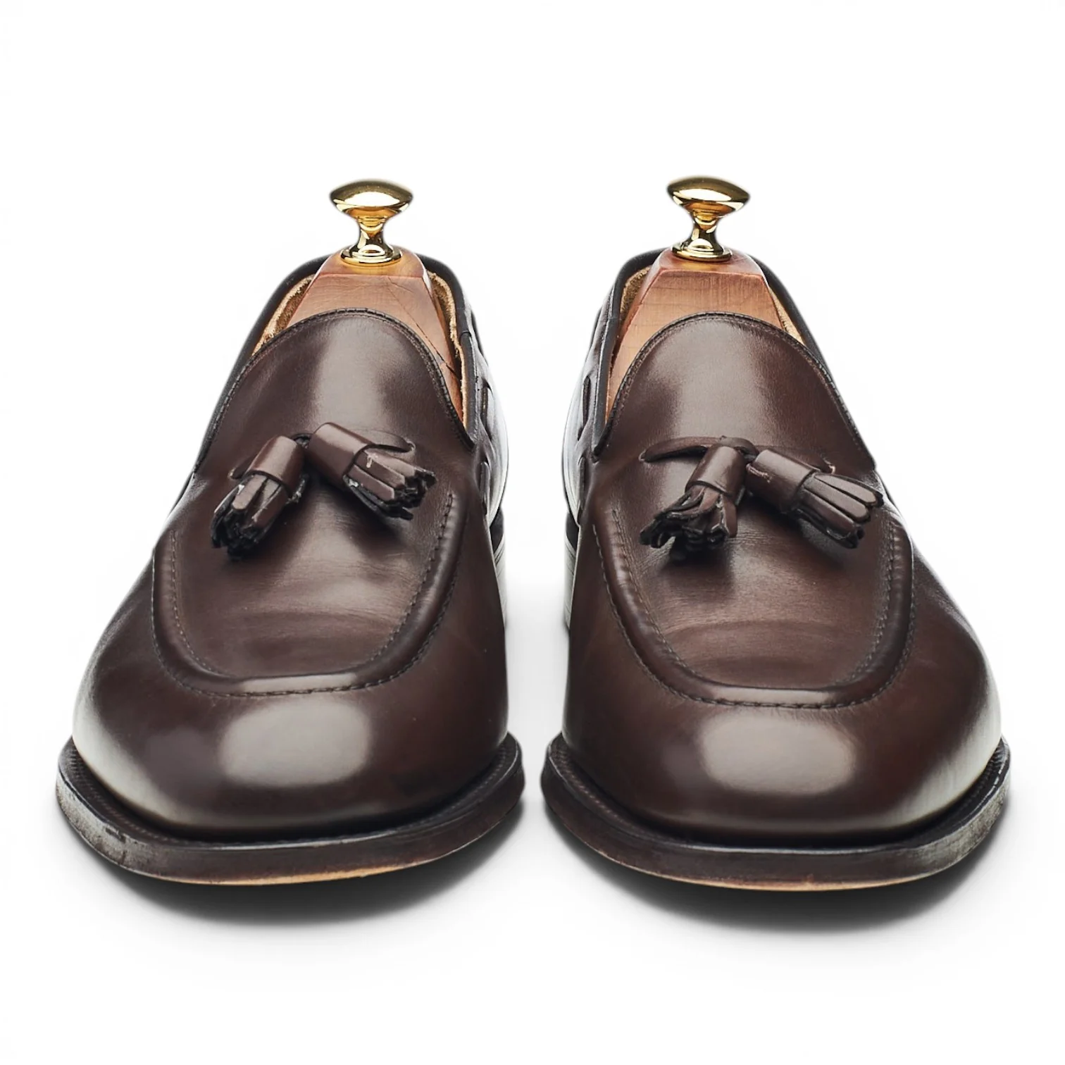 'Kingsley 2' Dark Brown Leather Tassel Loafers UK 9.5 G - Image 2
