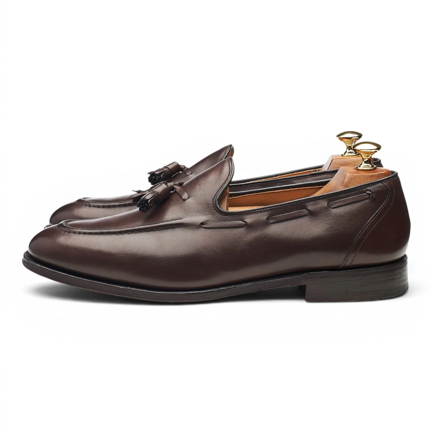 'Kingsley 2' Dark Brown Leather Tassel Loafers UK 9.5 G - Image 3