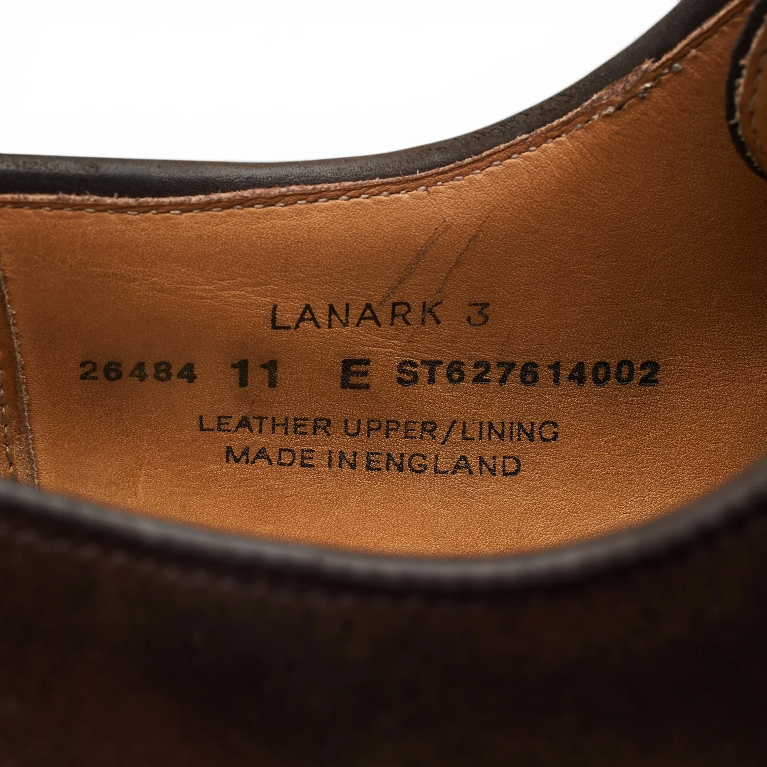 'Lanark 3' Dark Brown Suede Derby UK 11 E - Image 7