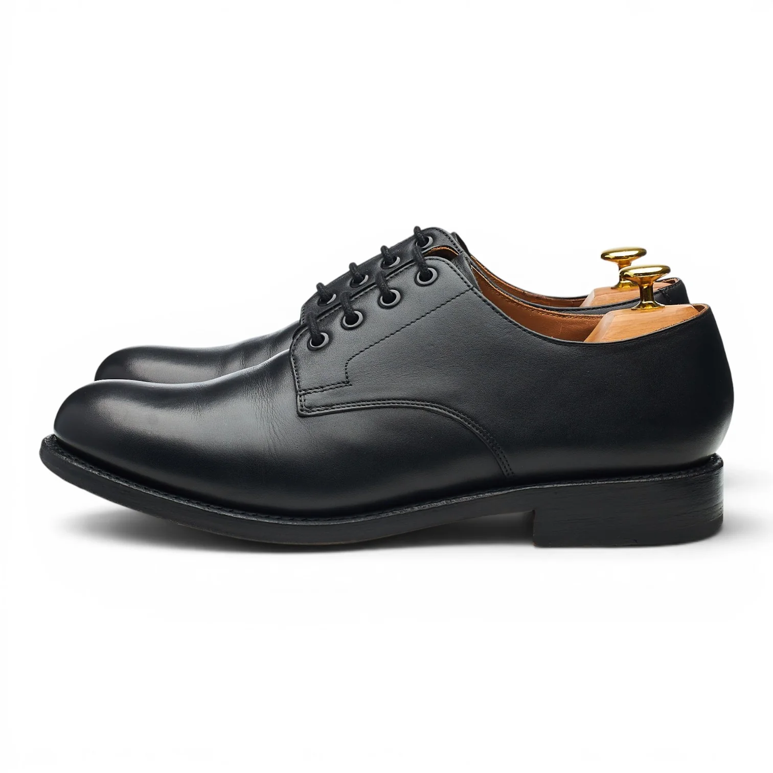 'Landon' Black Leather Derby UK 9 G - Image 3