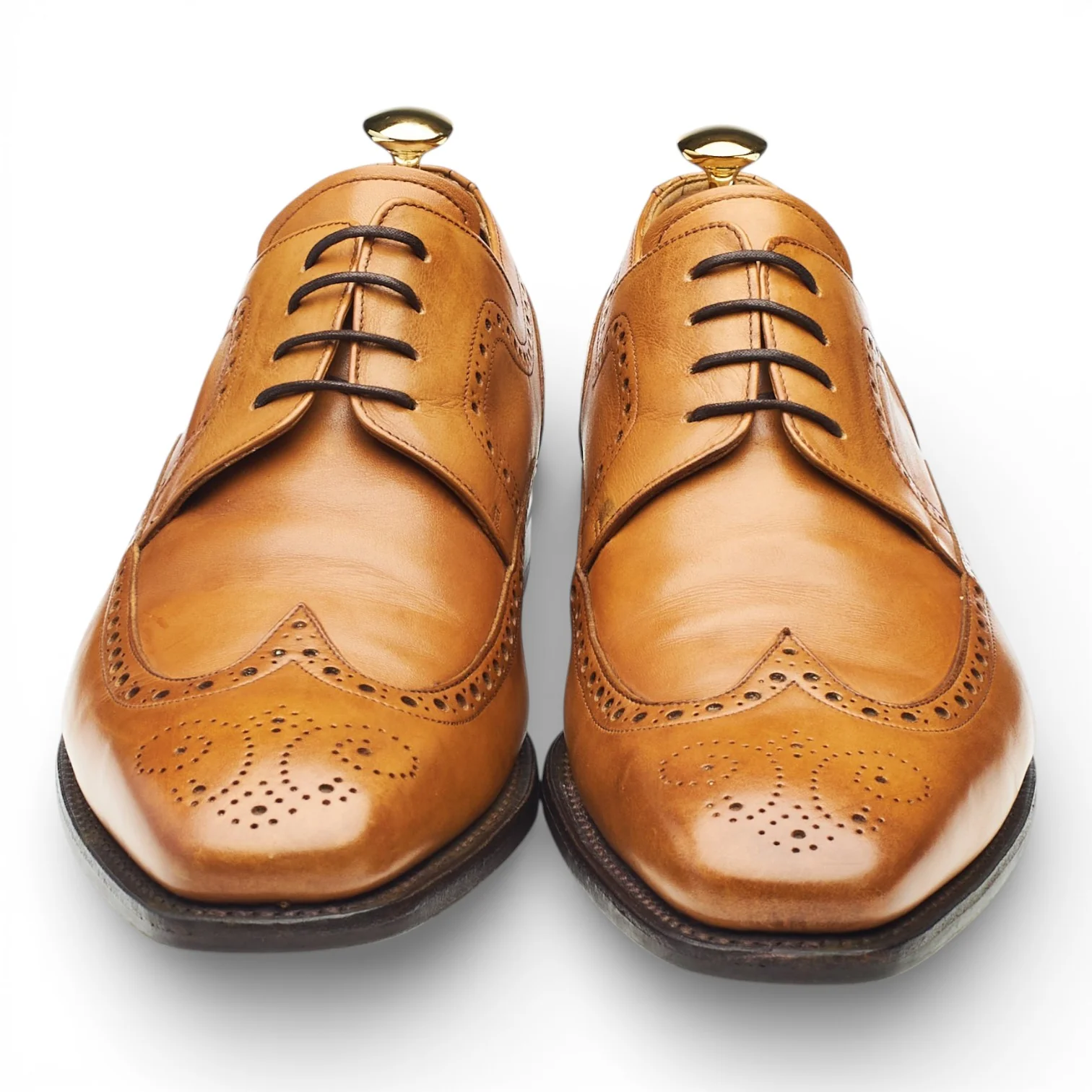 'Larry' Tan Brown Leather Derby Brogues UK 10 G - Image 2