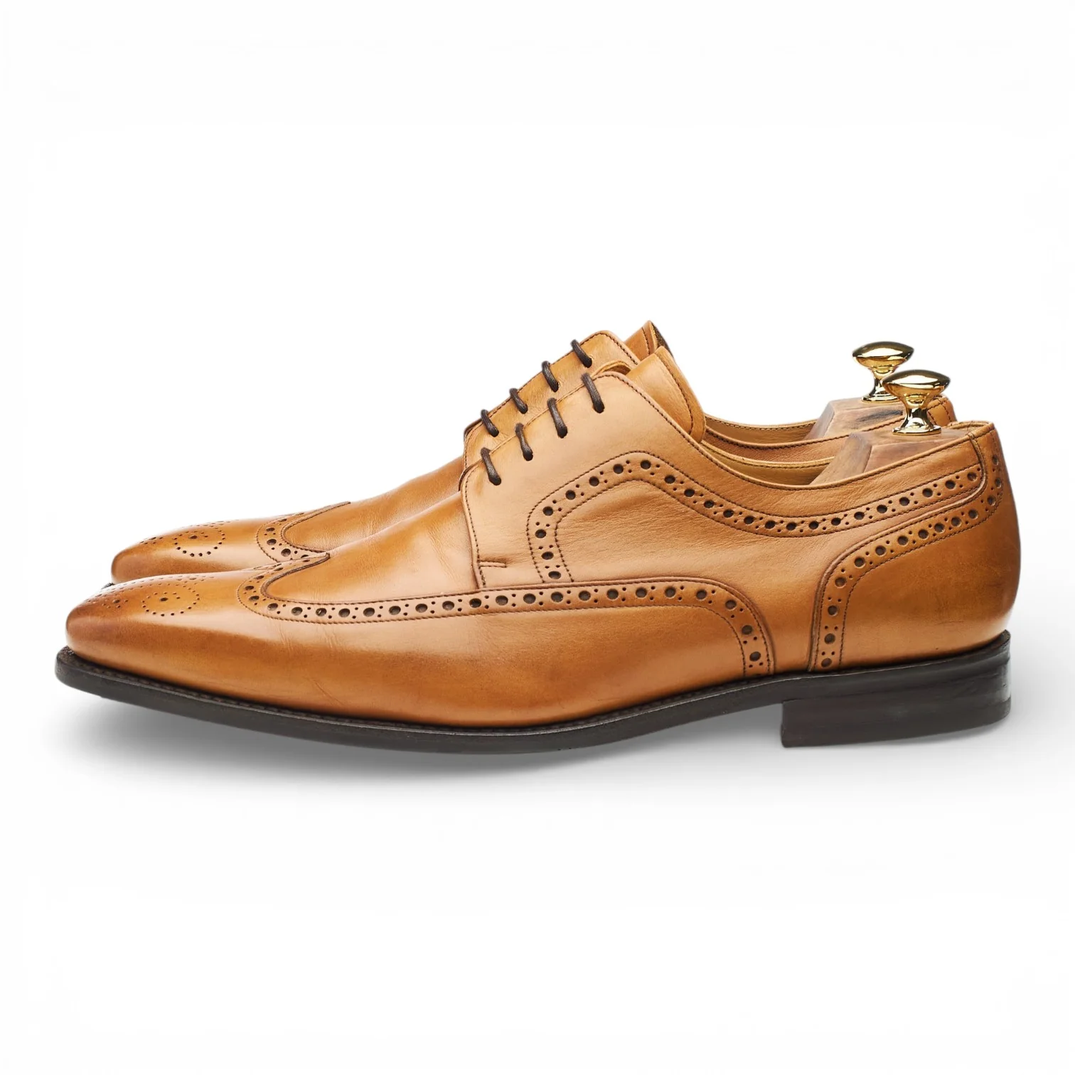 'Larry' Tan Brown Leather Derby Brogues UK 10 G - Image 3