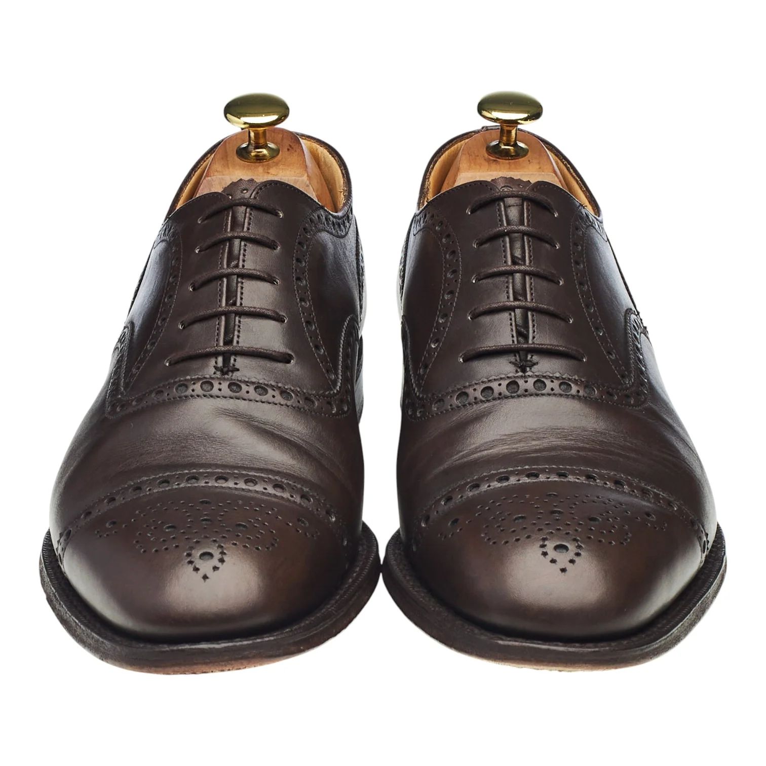 'Lavant' Dark Brown Leather Oxford Brogues UK 8.5 F - Image 2
