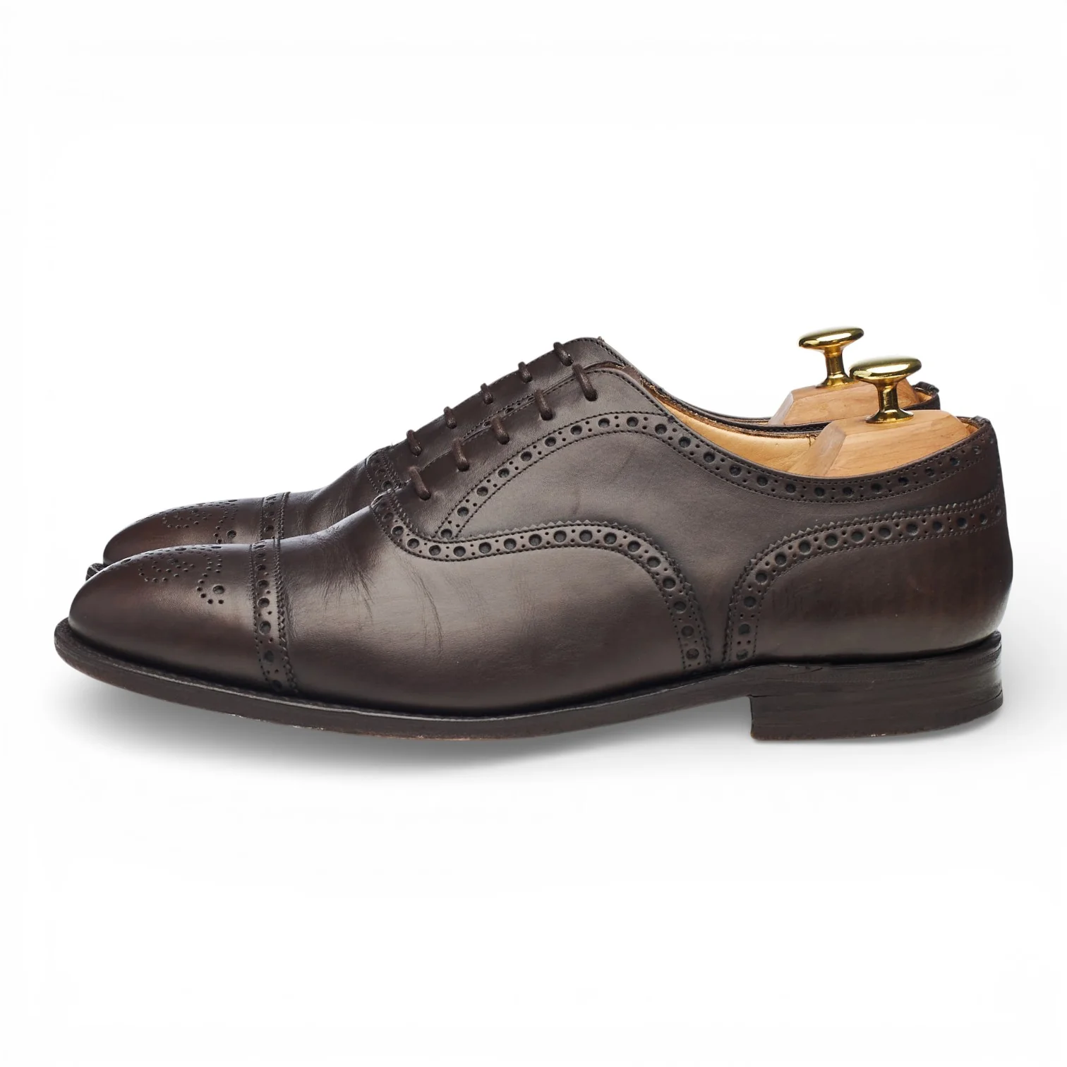 'Lavant' Dark Brown Leather Oxford Brogues UK 8.5 F - Image 3