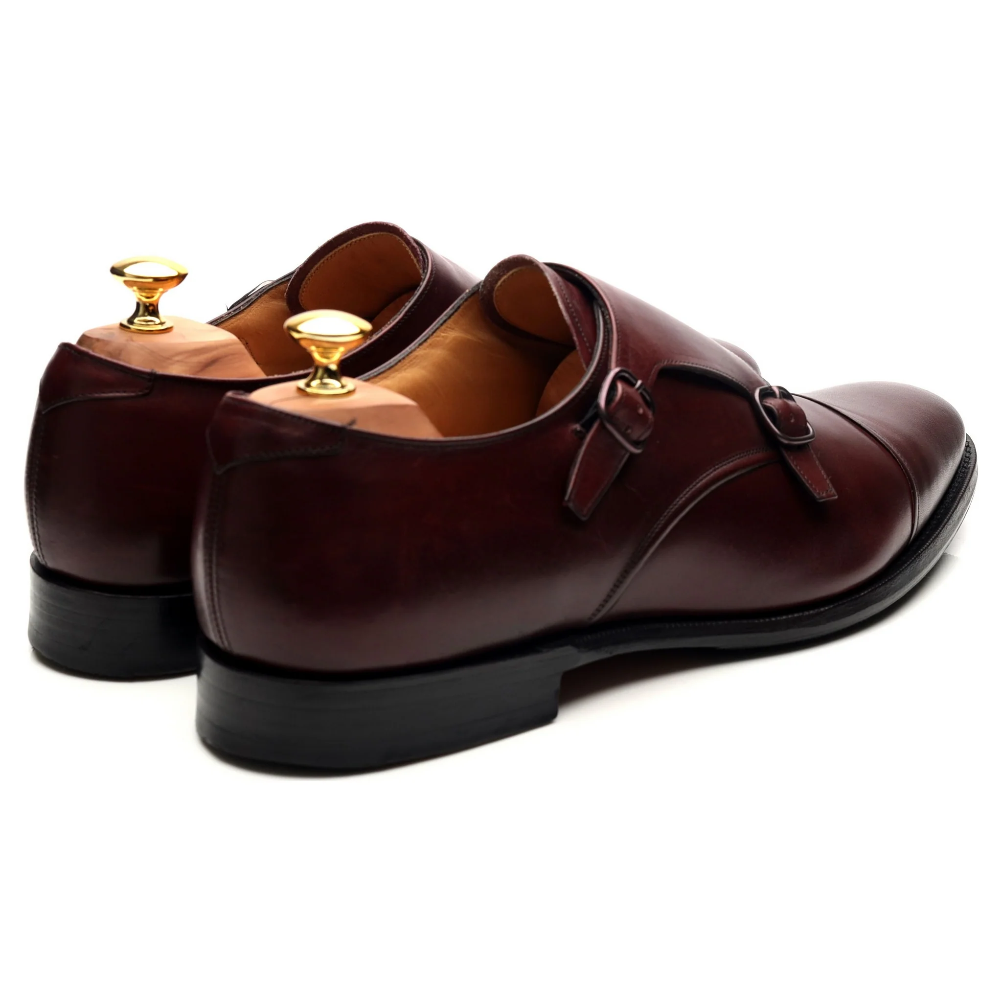 'Ledstone' Burgundy Leather Double Monk Strap UK 11 F - Image 5