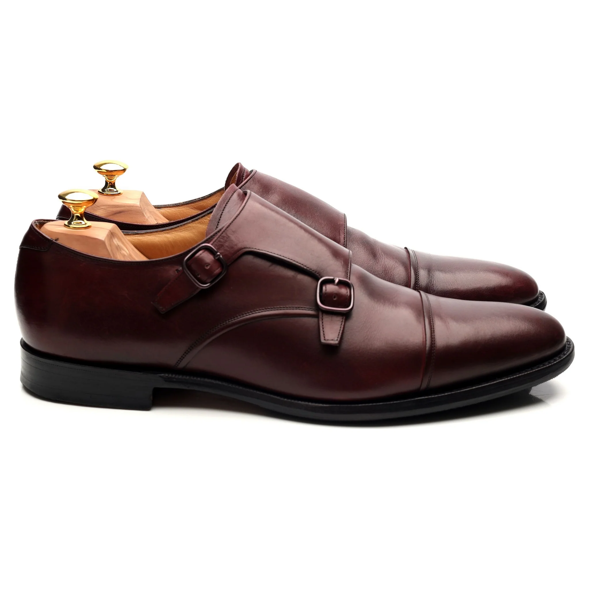 'Ledstone' Burgundy Leather Double Monk Strap UK 11 F - Image 6