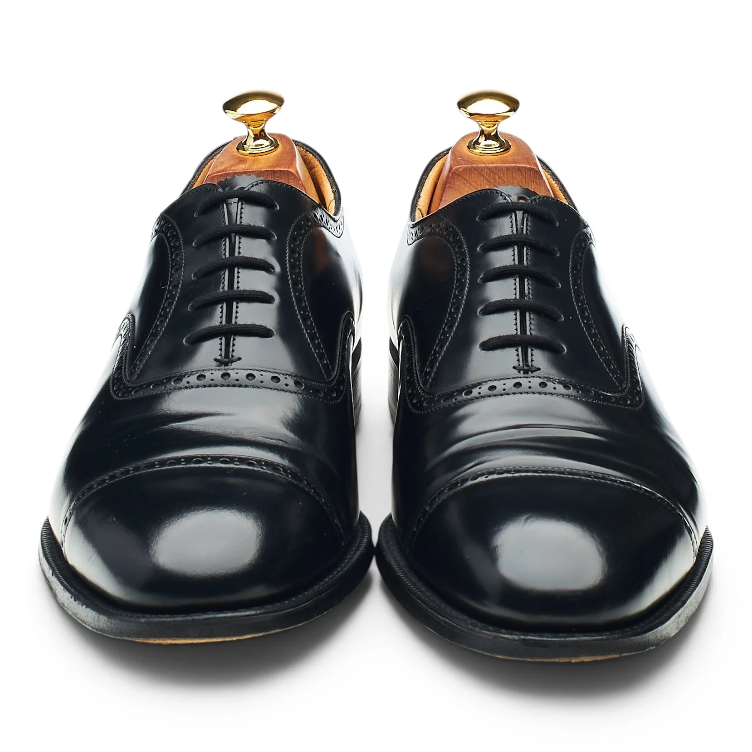 'Legate' Black Leather Oxford Brogues UK 9.5 G - Image 2
