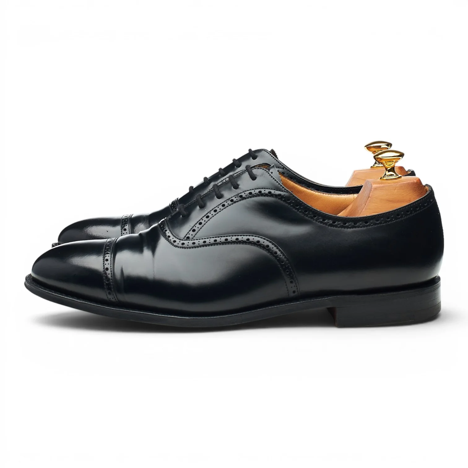 'Legate' Black Leather Oxford Brogues UK 9.5 G - Image 3