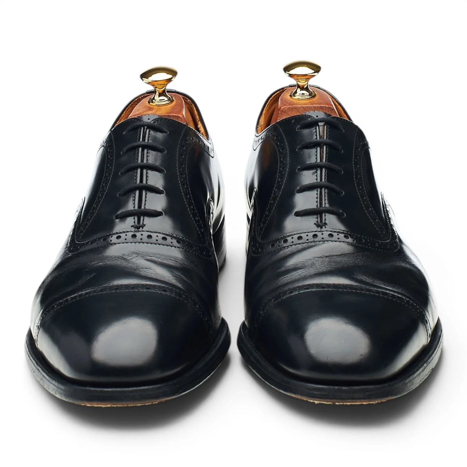 'Legate' Black Leather Oxford UK 10.5 F - Image 2