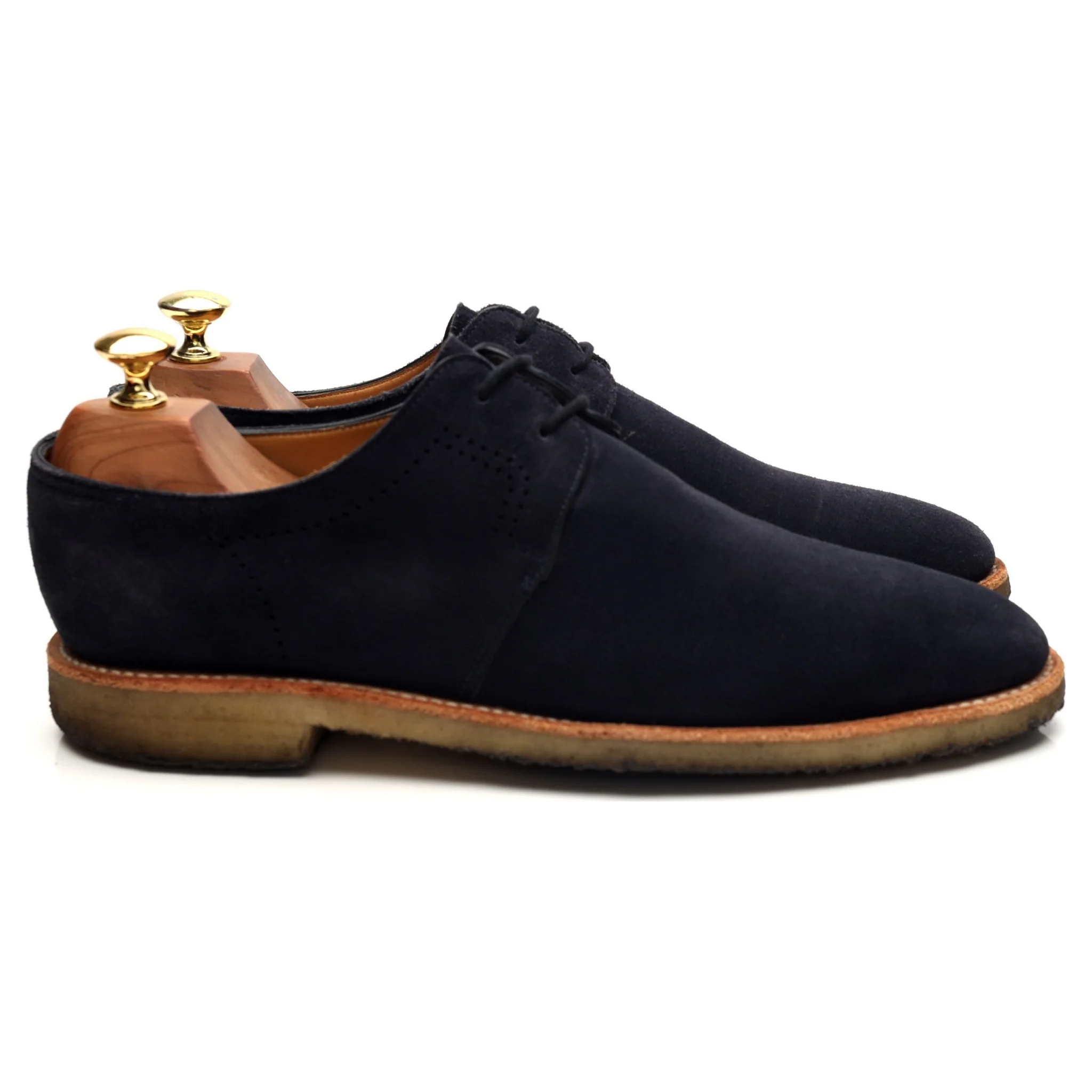 'Leith' Navy Blue Suede Derby UK 7.5 E