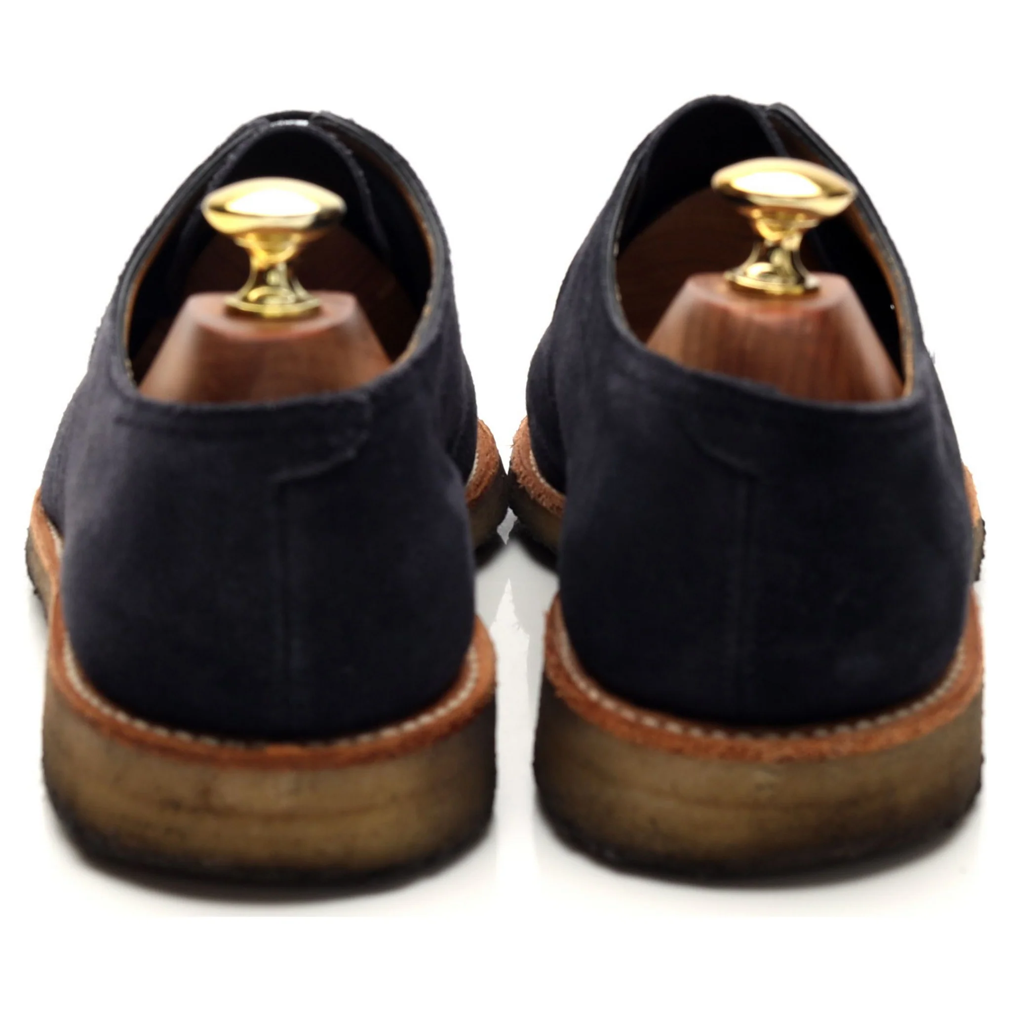 'Leith' Navy Blue Suede Derby UK 7.5 E - Image 4