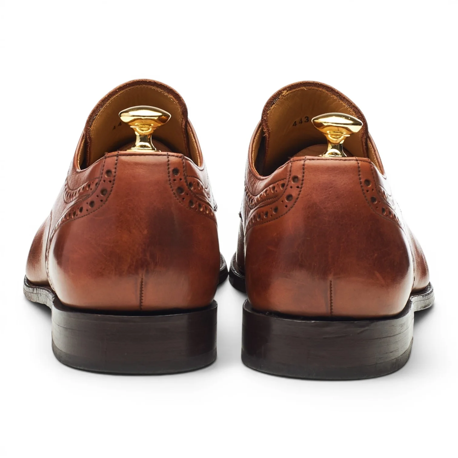 'Leo' Tan Brown Leather Derby Brogues UK 10 G - Image 4