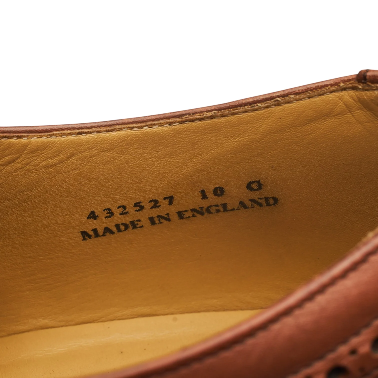 'Leo' Tan Brown Leather Derby Brogues UK 10 G - Image 7