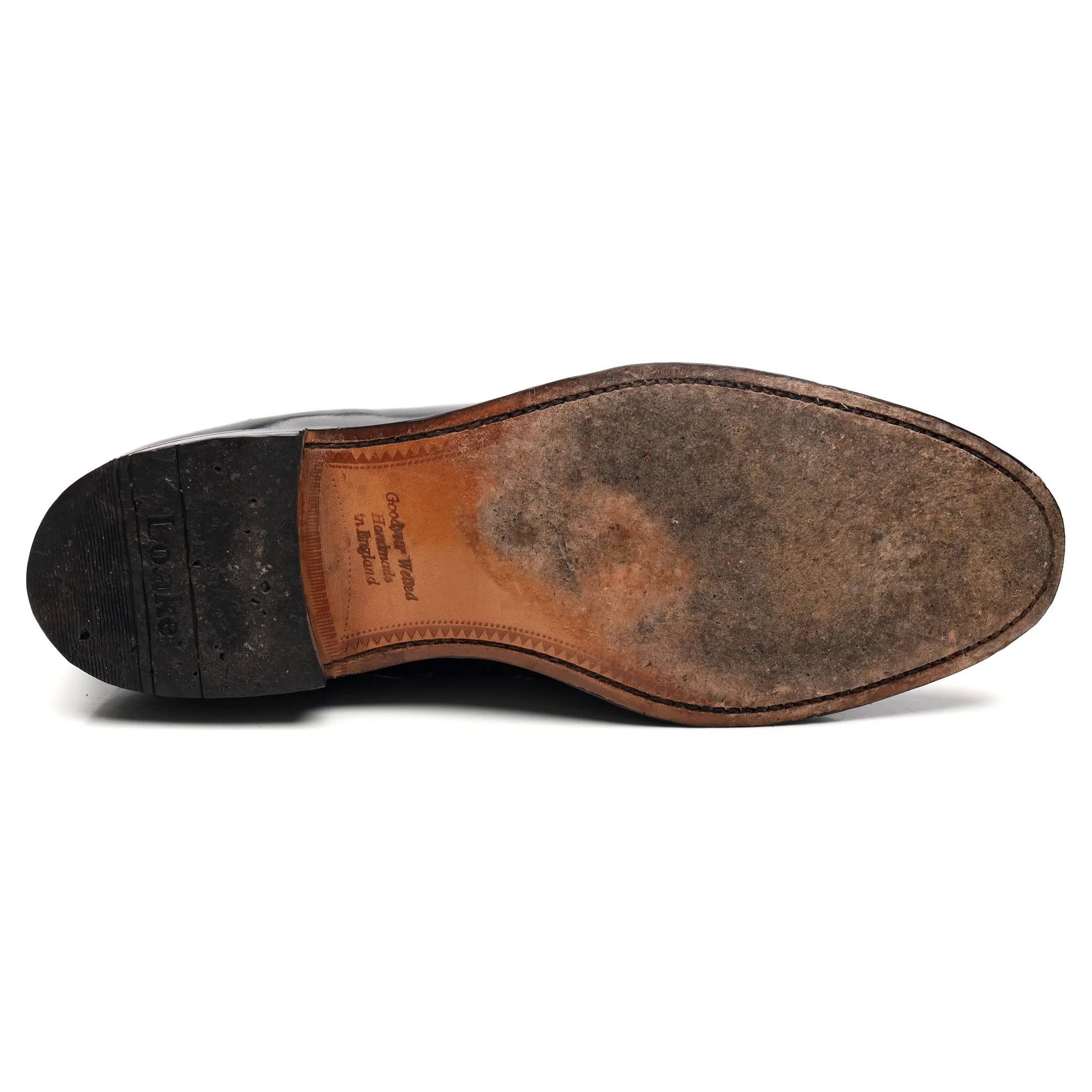 'Lincoln' Black Leather Tassel Loafers UK 12 F - Image 12