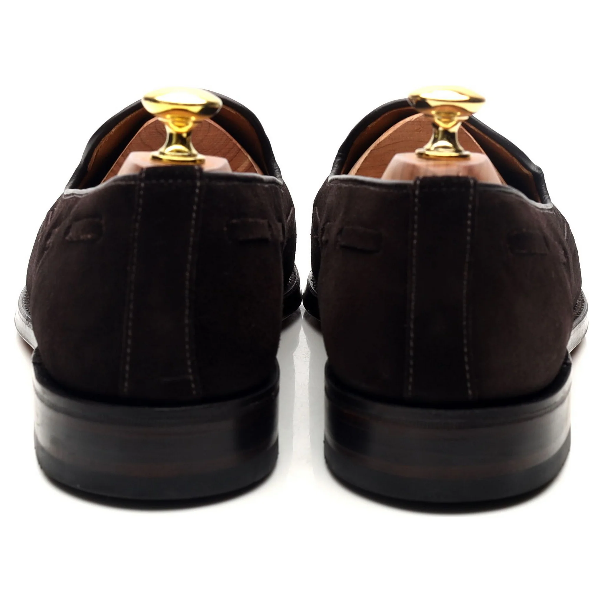 'Lincoln' Dark Brown Suede Tassel Loafers UK 8 F - Image 4