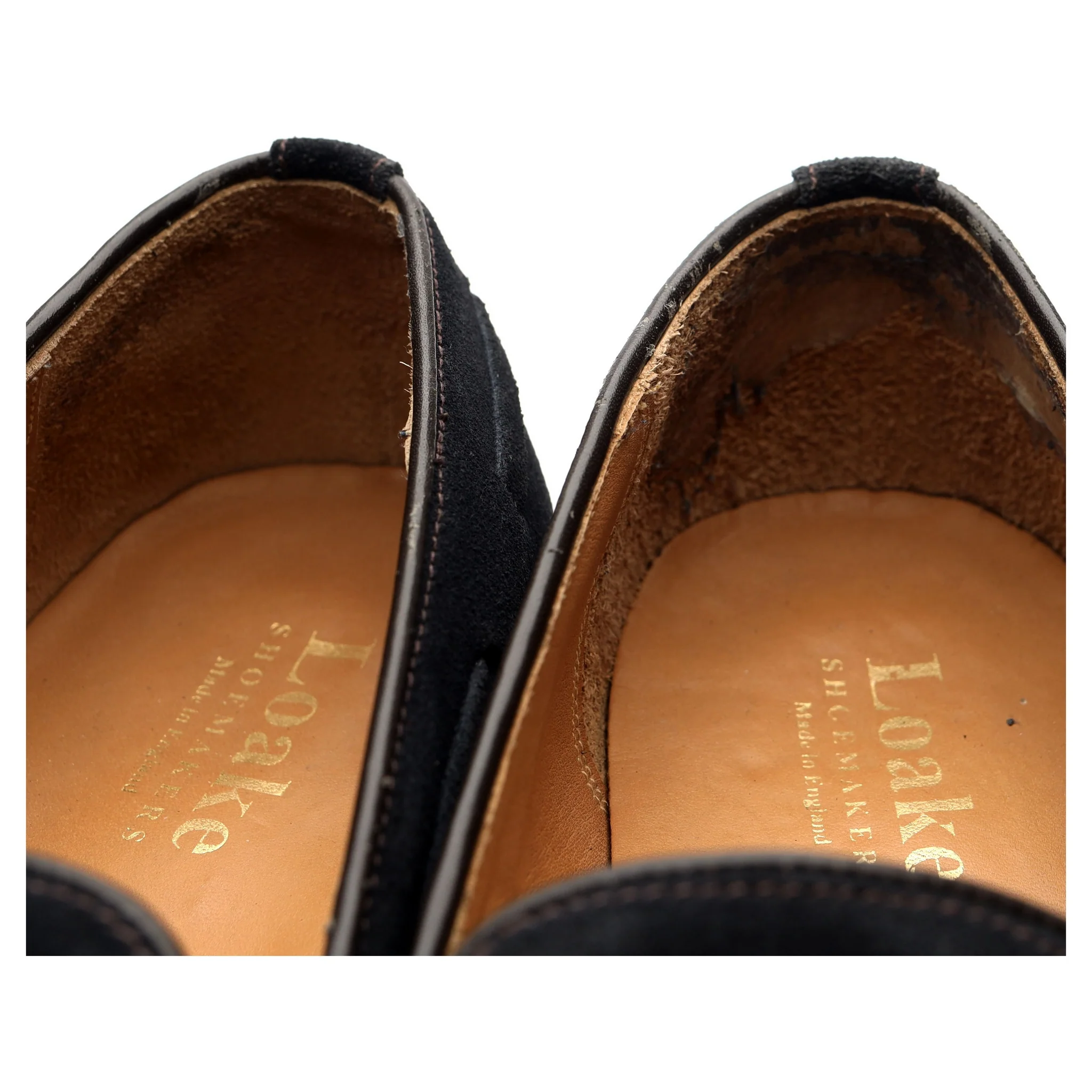 'Lincoln' Navy Blue Suede Tassel Loafers UK 8 F - Image 12