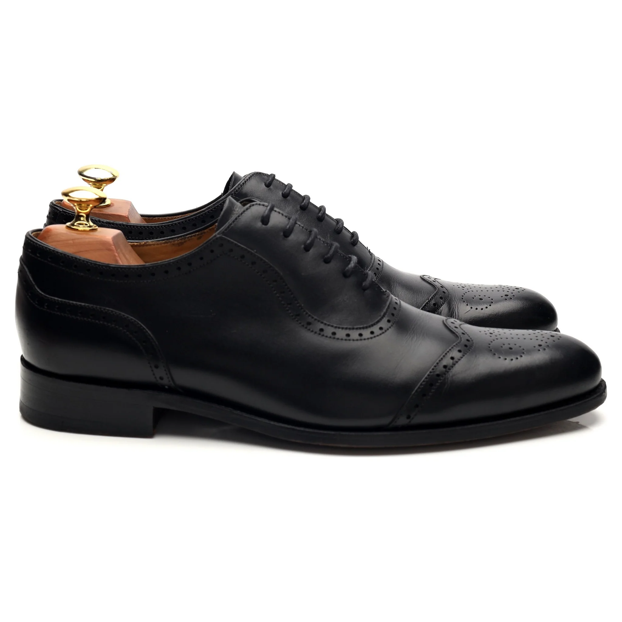 'Linz' Black Leather Oxford Brogues UK 7.5 G