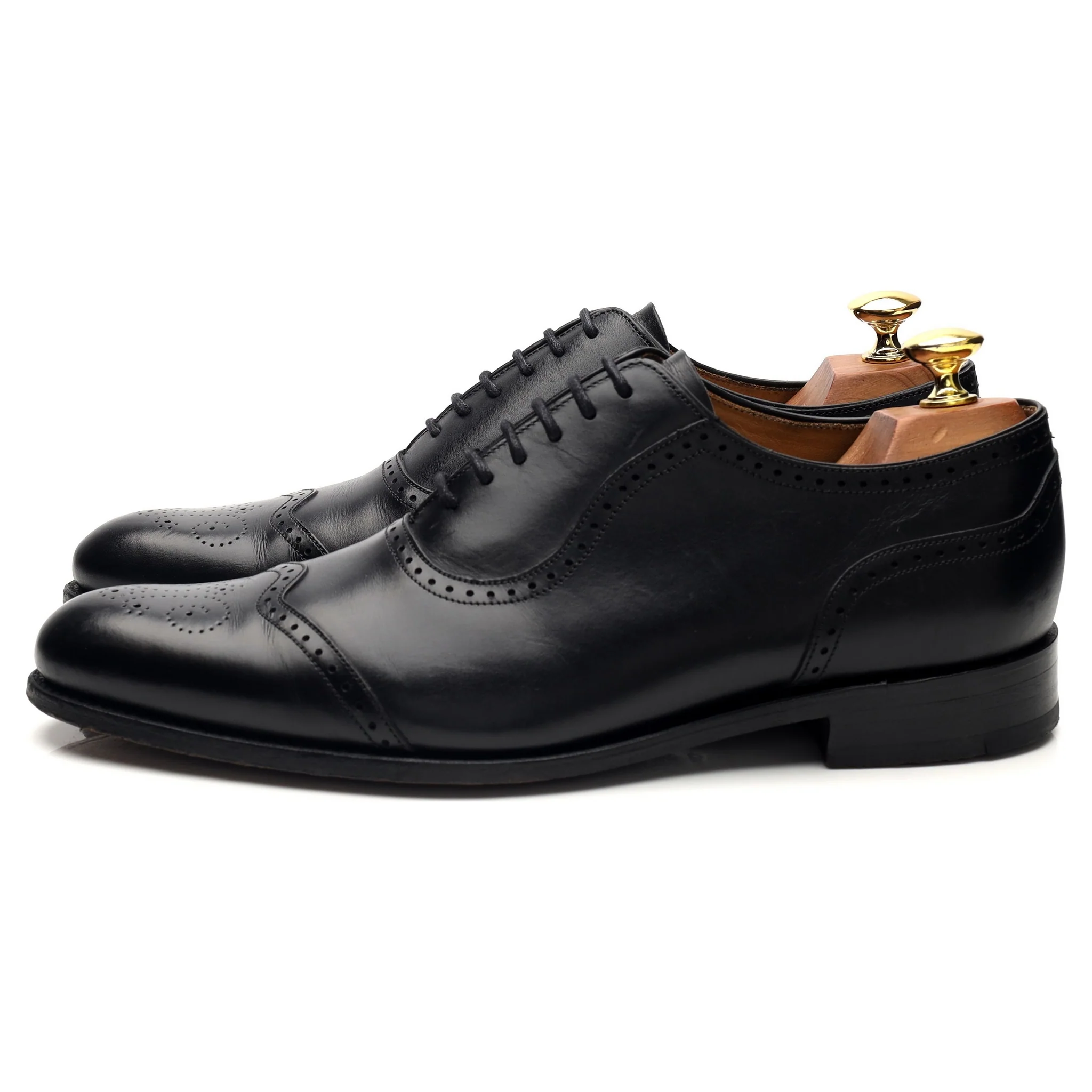 'Linz' Black Leather Oxford Brogues UK 7.5 G - Image 3