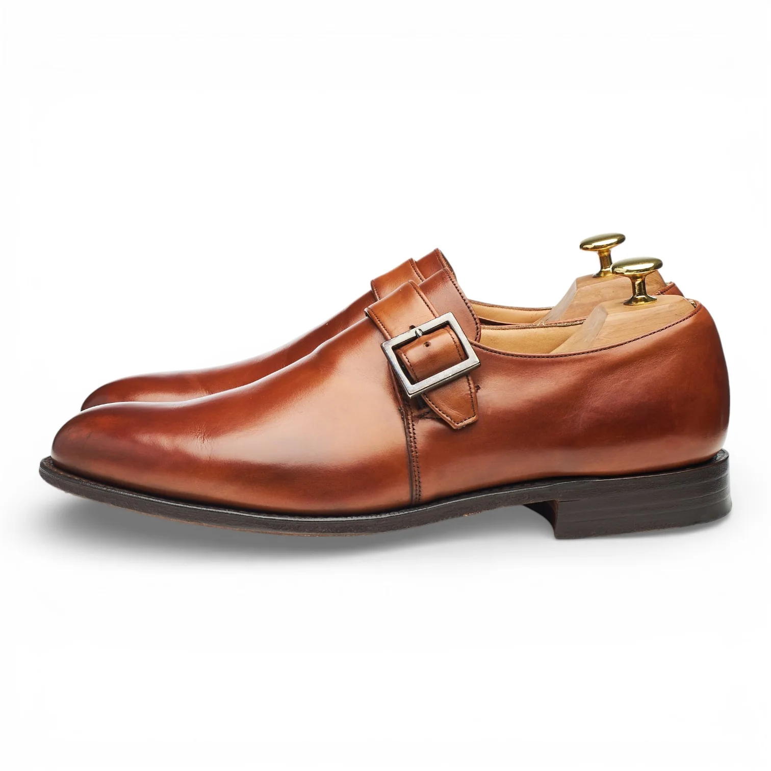 'Lisbon' Tan Brown Leather Monk Strap UK 7.5 G - Image 3
