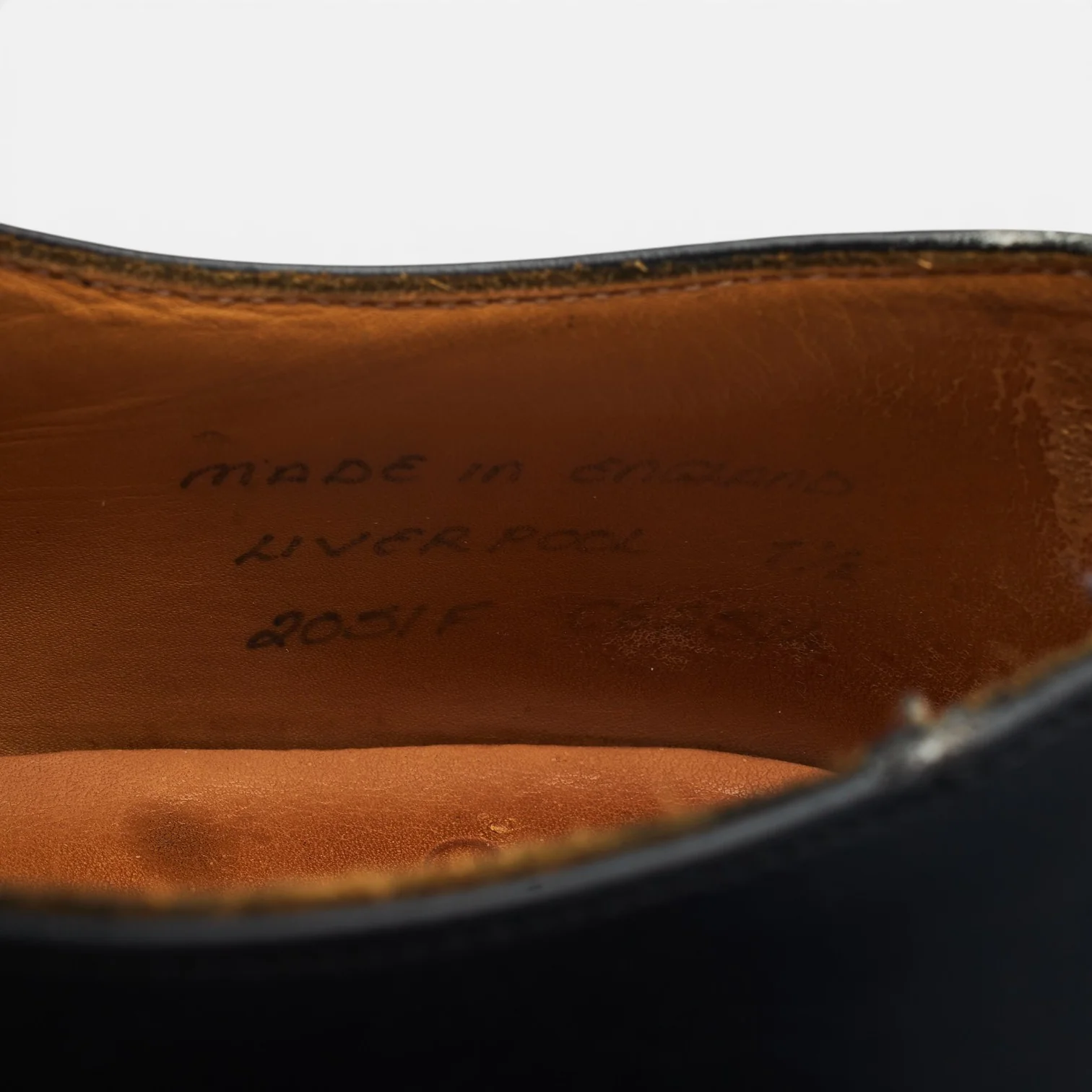 'Liverpool' Black Leather Derby UK 7.5 F - Image 7