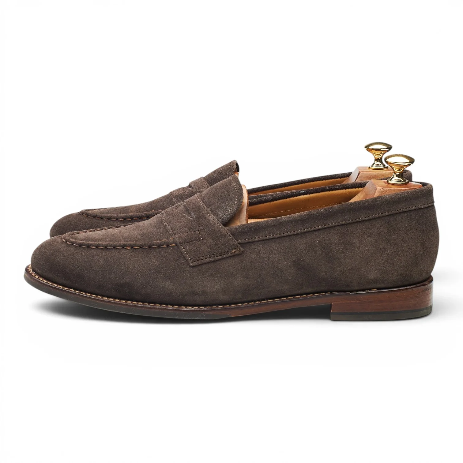 'Lloyd' Taupe Brown Suede Loafers UK 9.5 E - Image 3