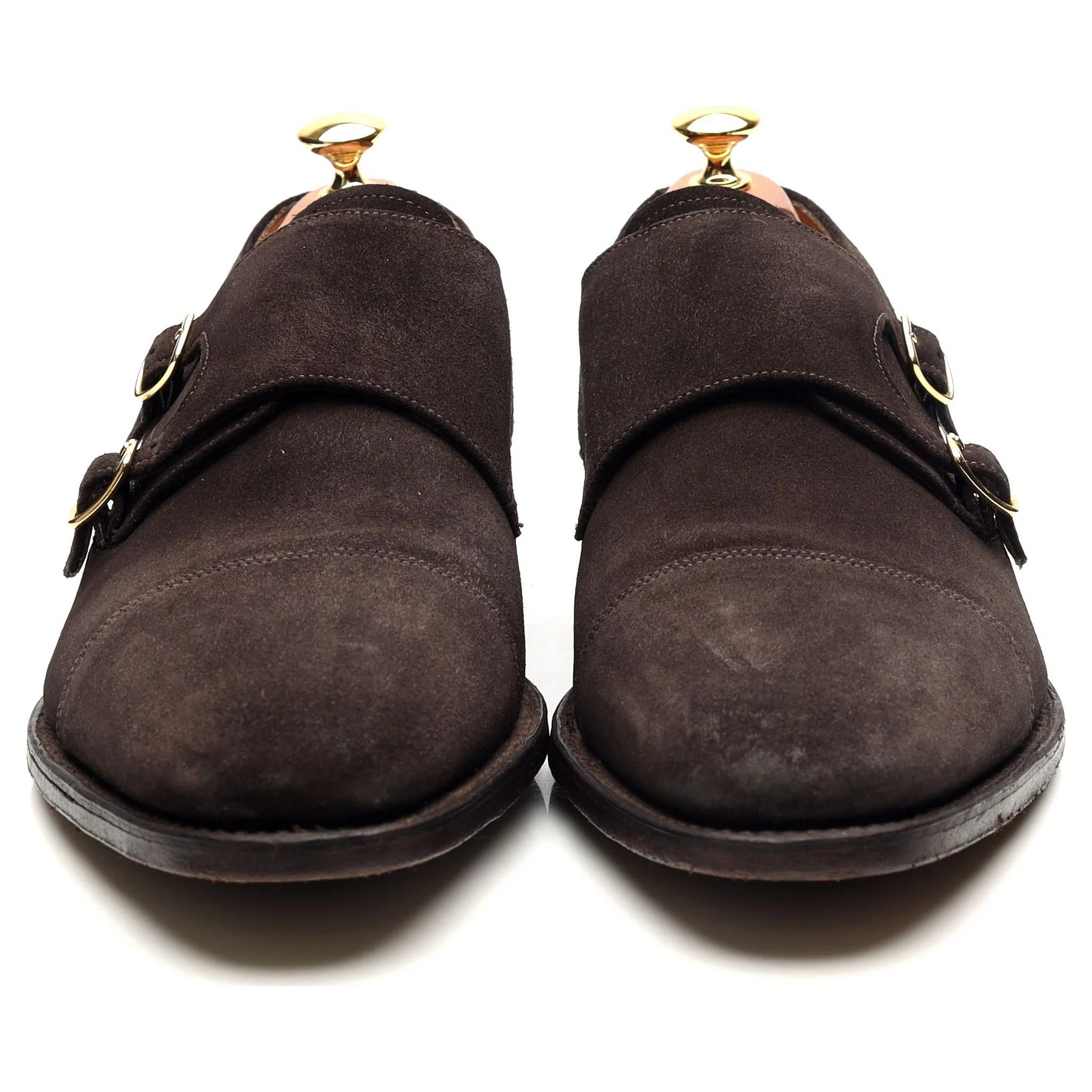 1880 'Cannon' Dark Brown Suede Double Monk Strap UK 10.5 F - Image 8