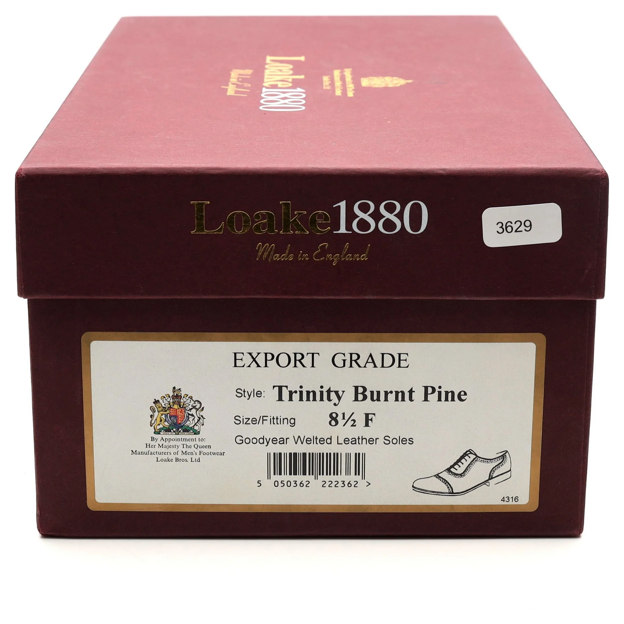 1880 Export Grade 'Trinity' Tan Brown Leather Oxford Brogues UK 8.5 F - Image 14