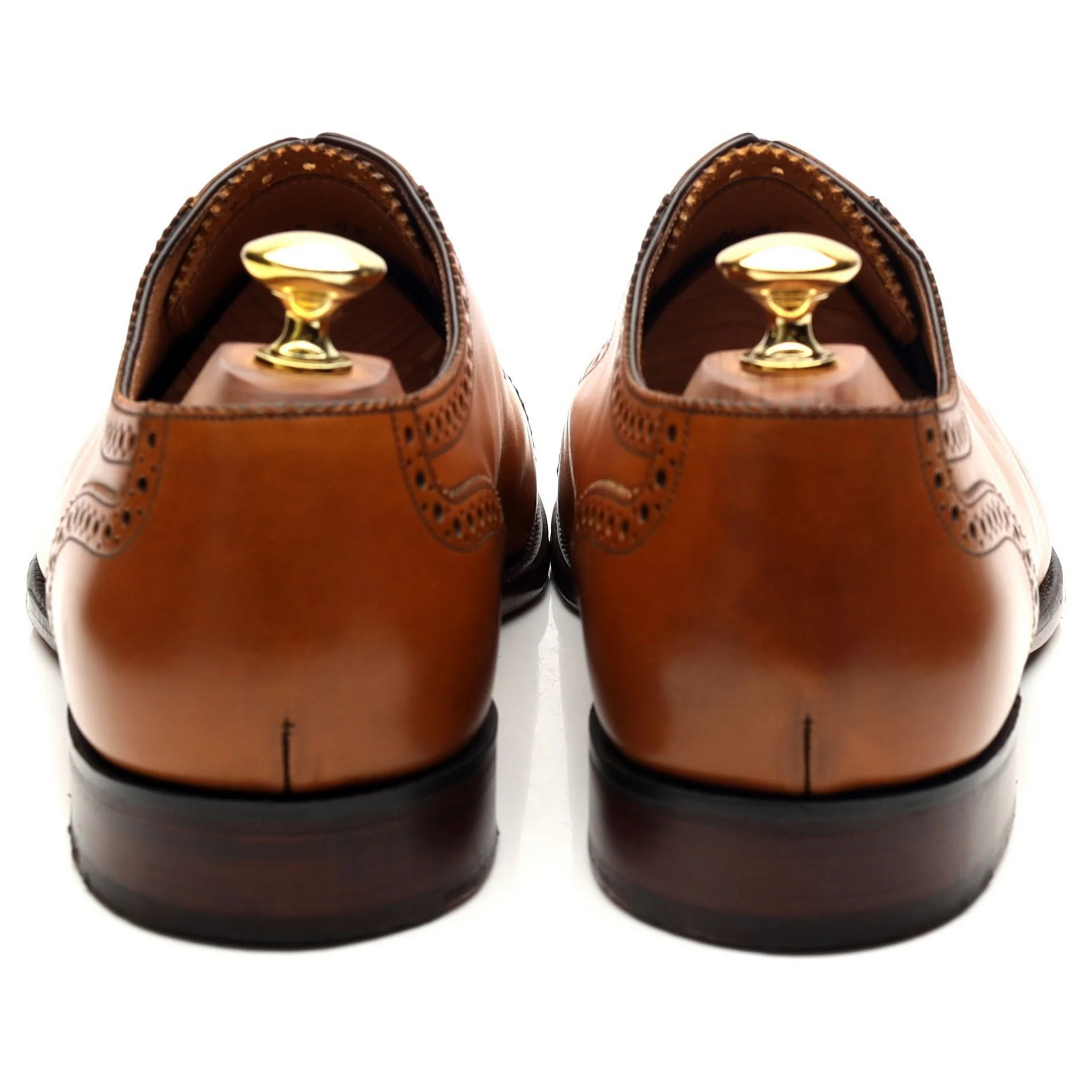 1880 Export Grade 'Trinity' Tan Brown Leather Oxford Brogues UK 8.5 F - Image 4