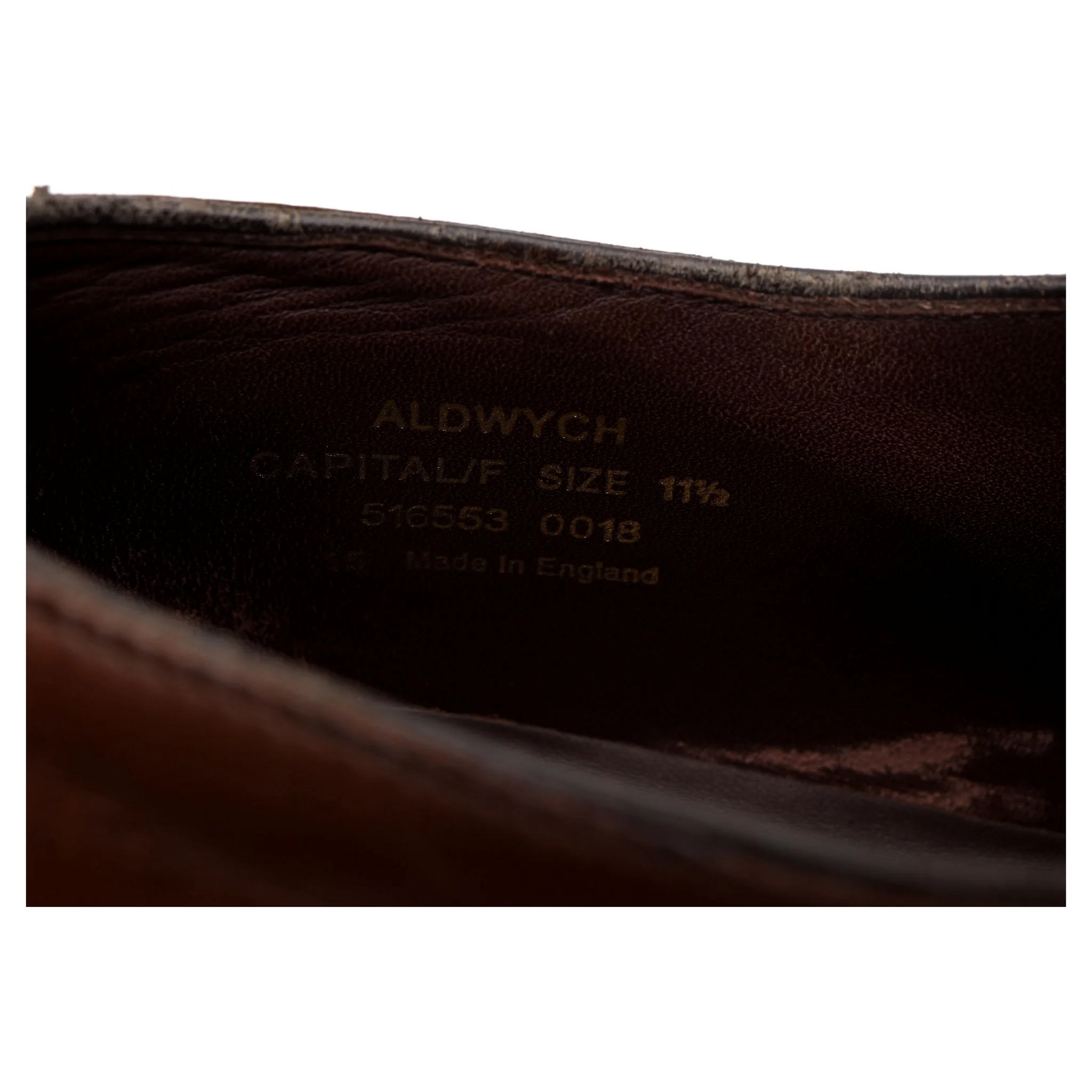 1880 'Aldwych' Dark Brown Leather Oxford UK 11.5 F - Image 13