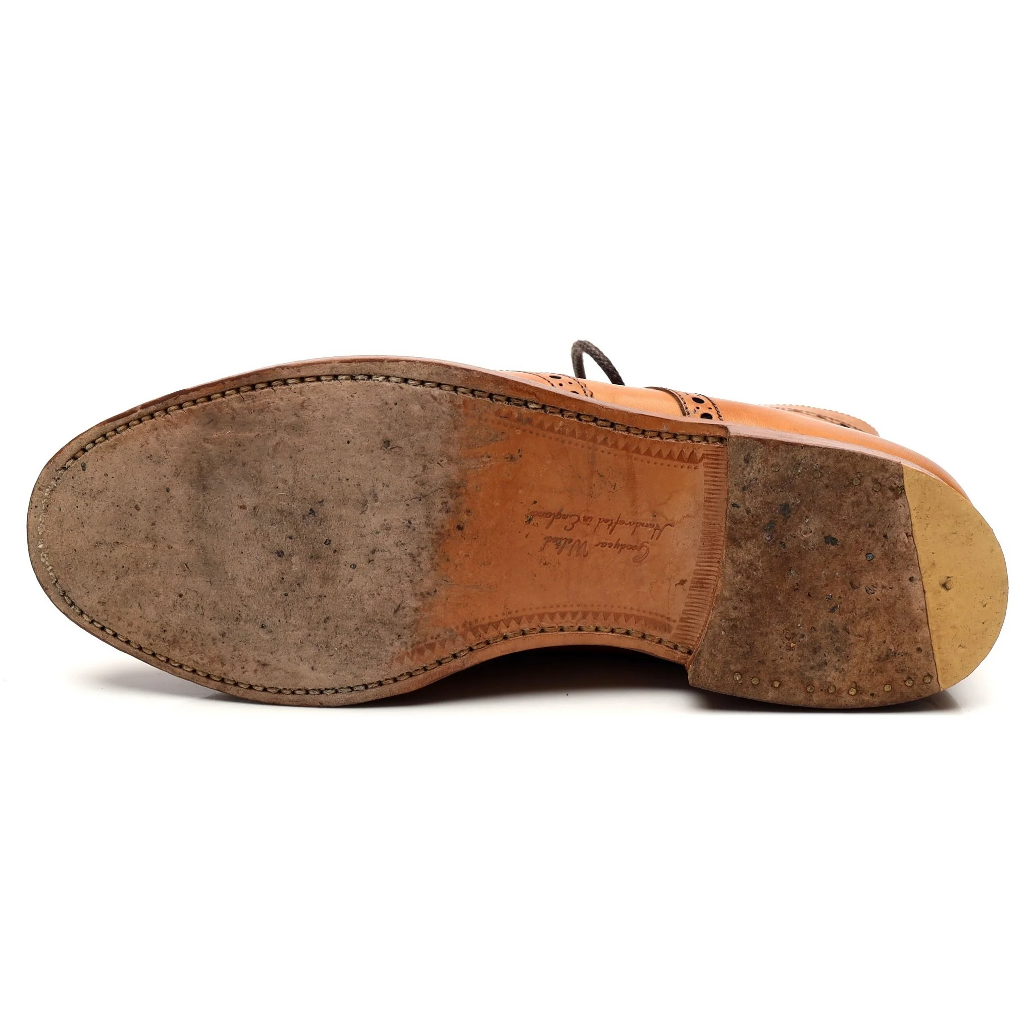 Women's 'Anne' Tan Brown Leather Brogue Boots UK 6 E - Image 10