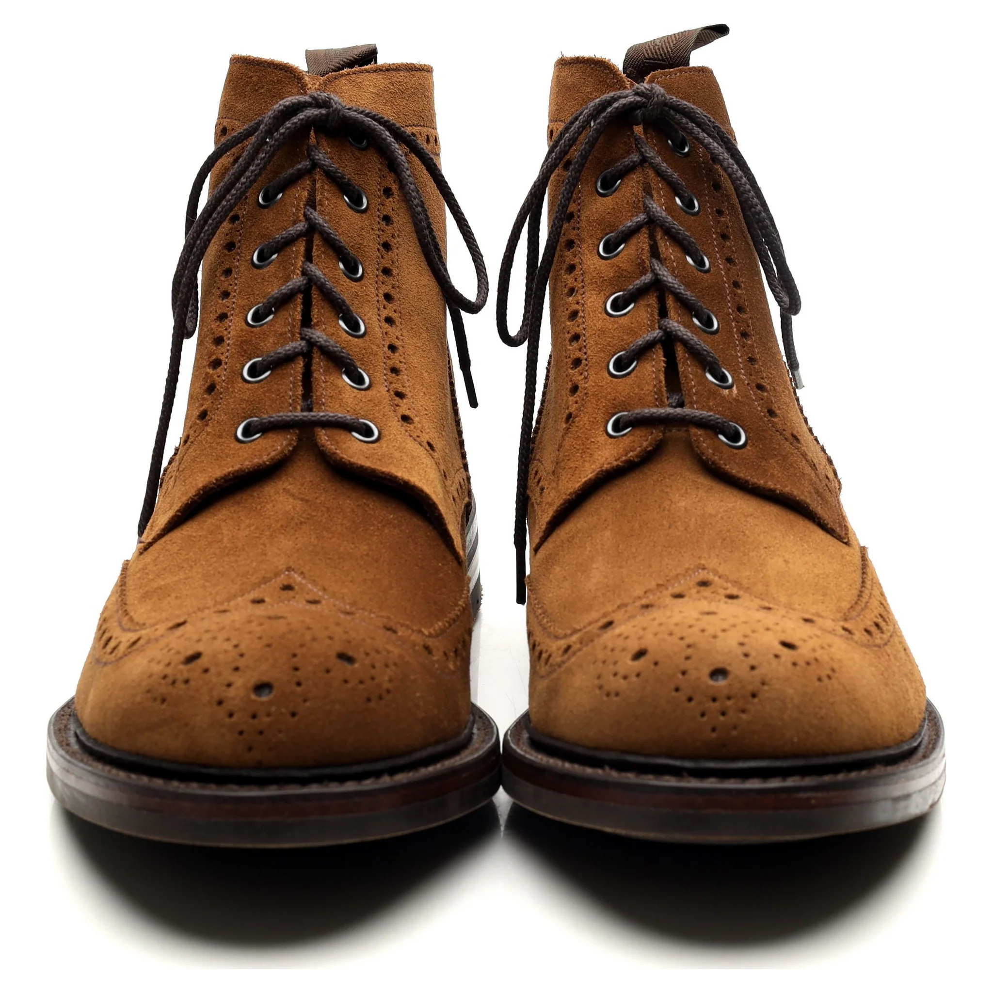 1880 'Bedale' Tan Brown Suede Brogue Boots UK 11 G - Image 8