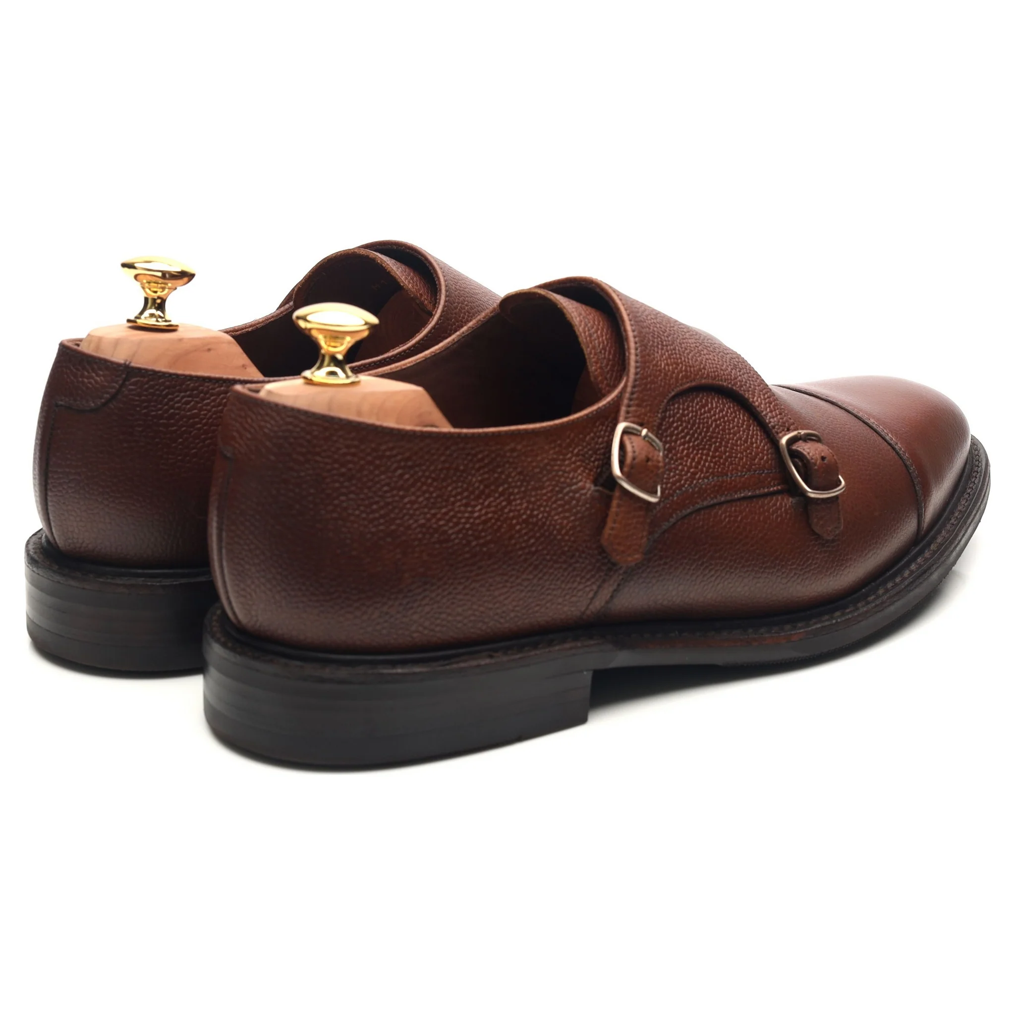 1880 'Benedict' Dark Brown Leather Double Monk Strap UK 11 F - Image 5