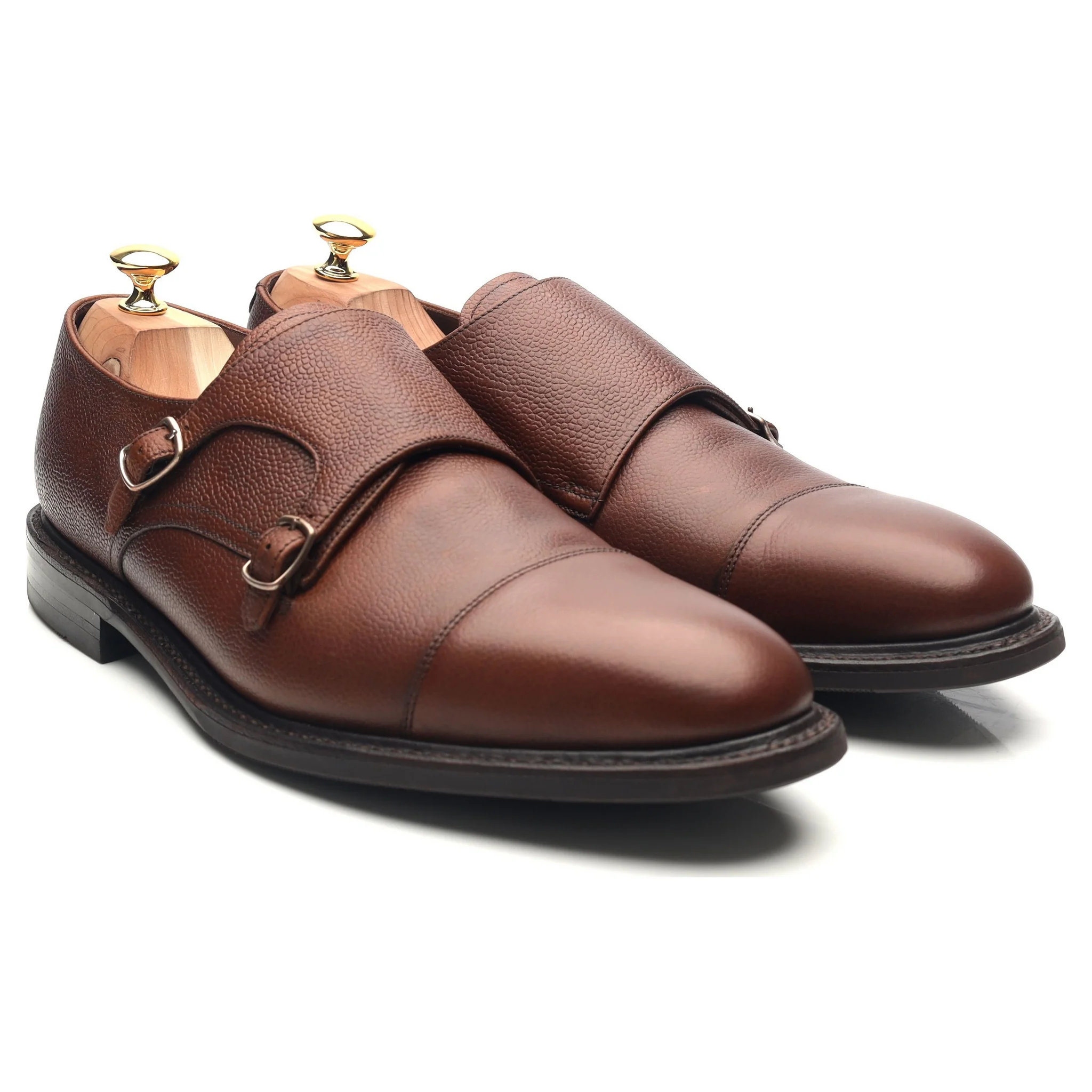 1880 'Benedict' Dark Brown Leather Double Monk Strap UK 11 F - Image 7