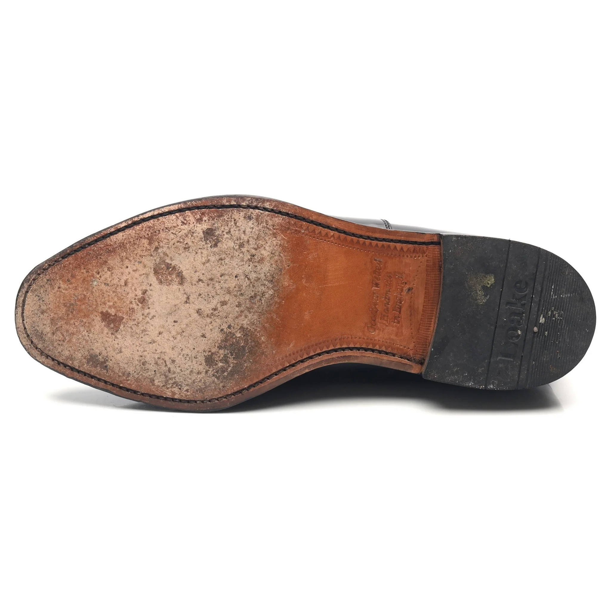'747' Black Leather Oxford UK 6 F - Image 10