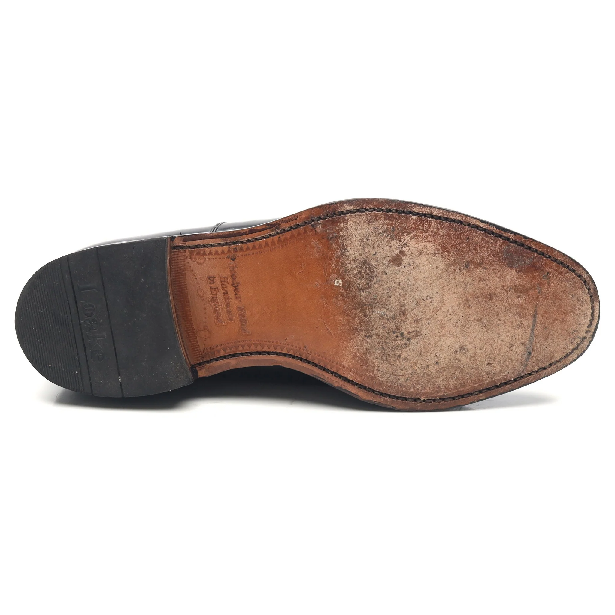'747' Black Leather Oxford UK 6 F - Image 11