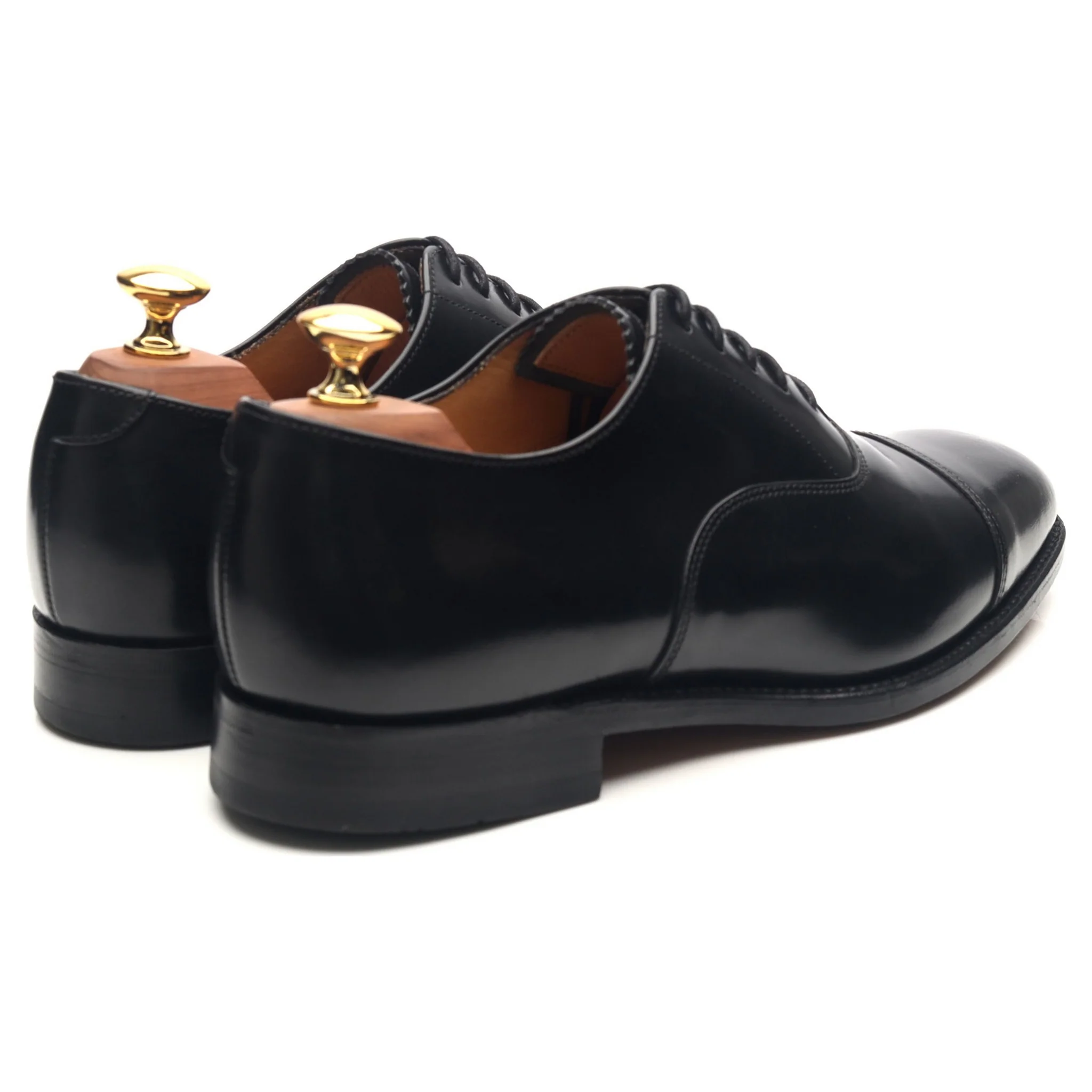 '747' Black Leather Oxford UK 6 F - Image 5