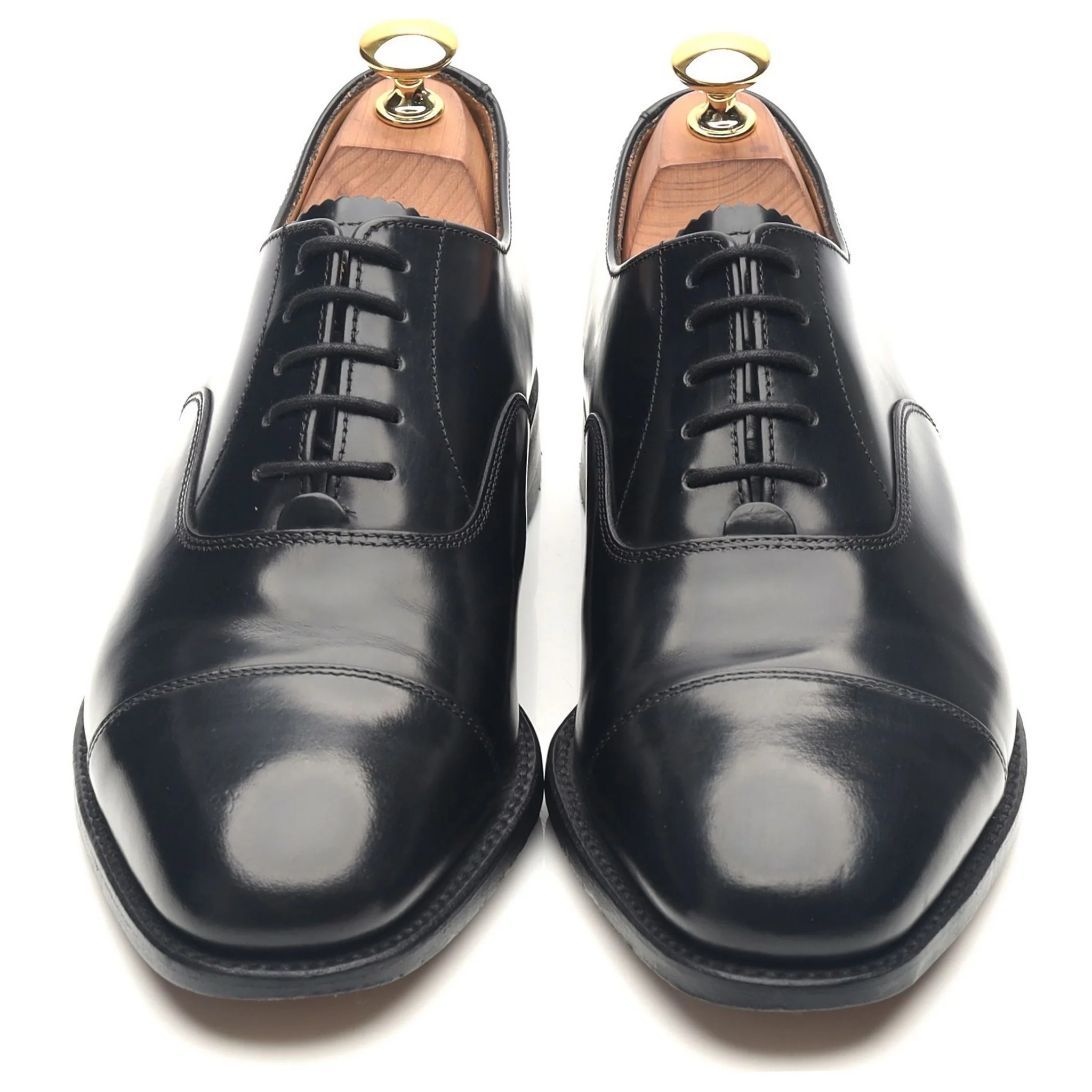 '747' Black Leather Oxford UK 6 F - Image 9
