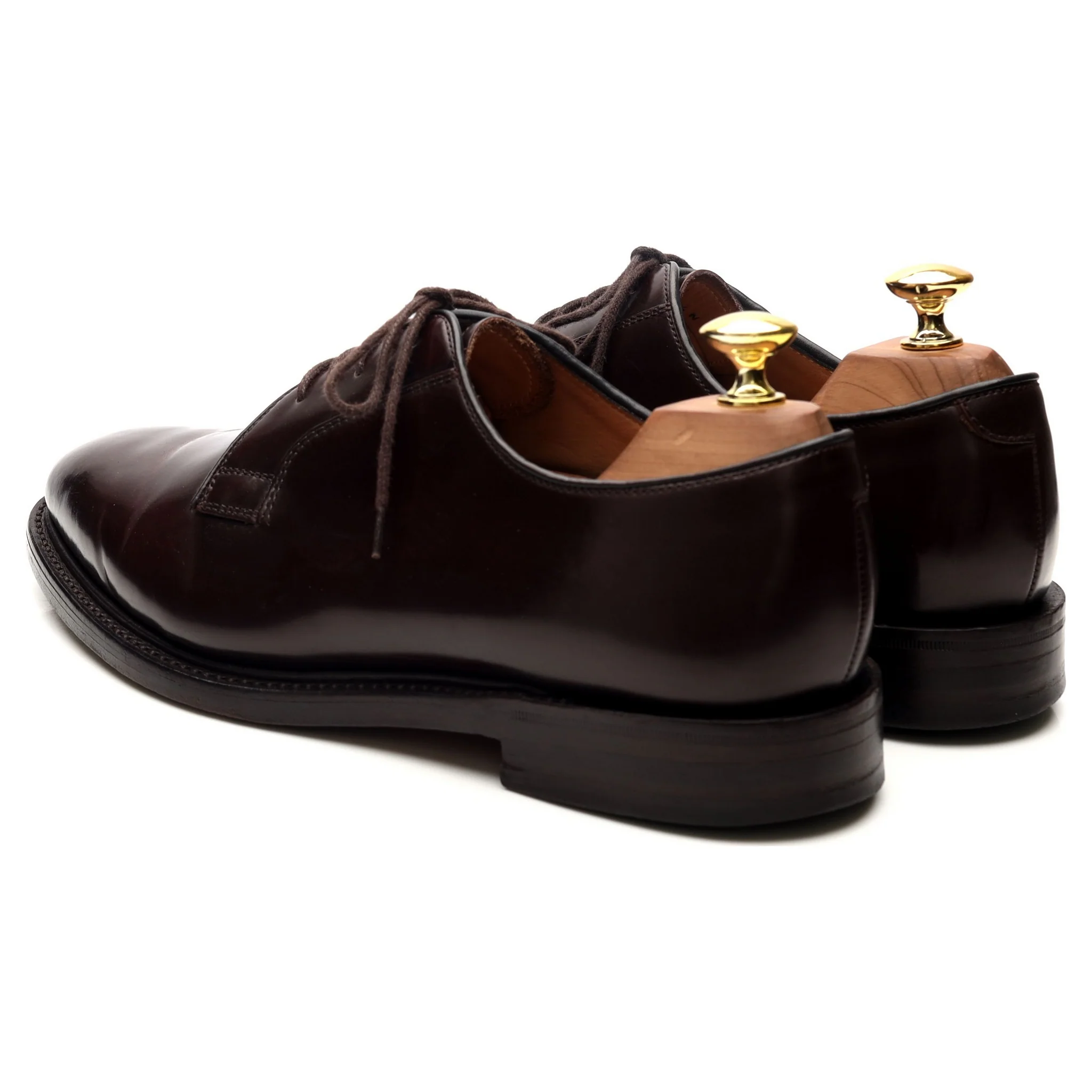 '771' Burgundy Leather Derby UK 7.5 F - Image 3