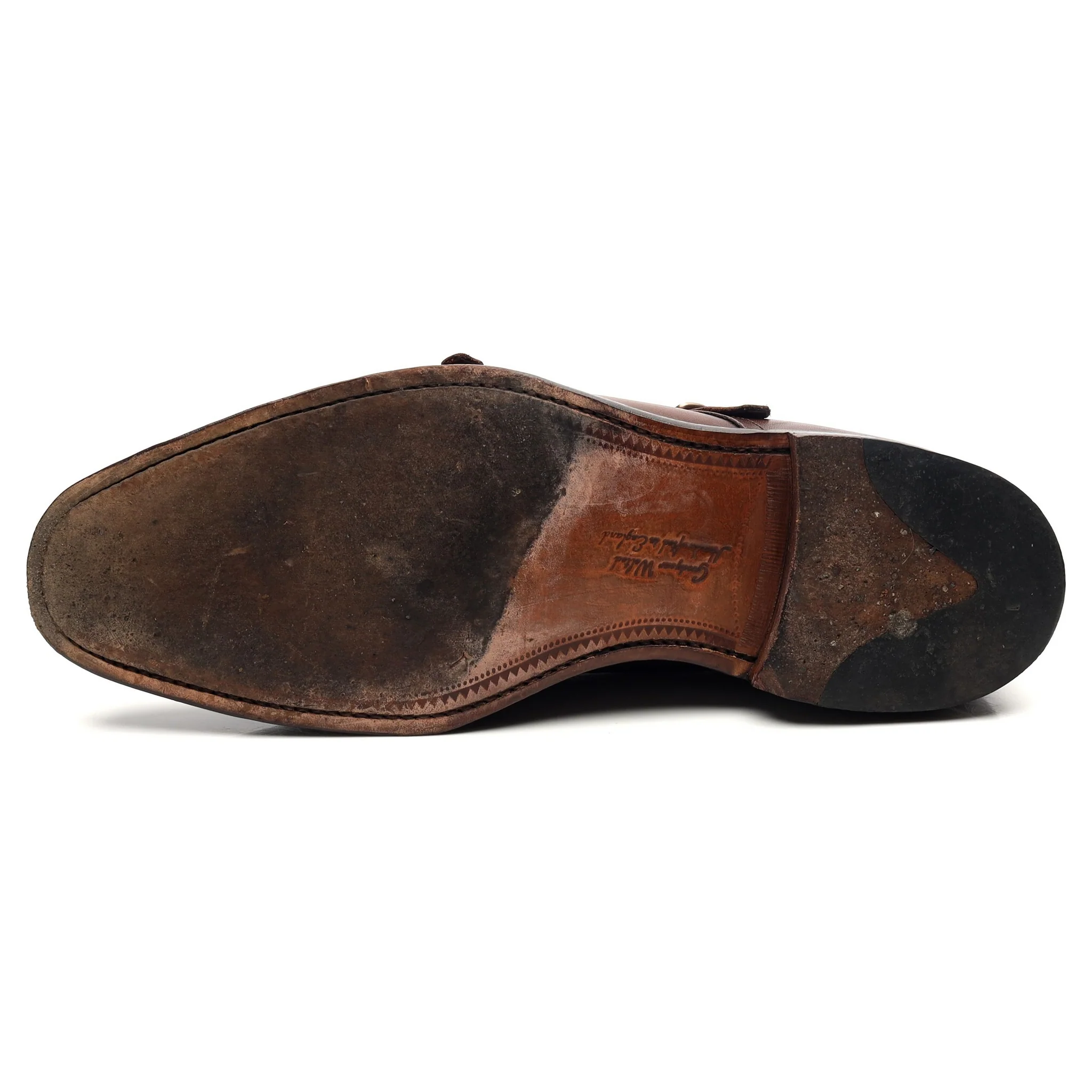 1880 'Cannon' Dark Brown Suede Double Monk Strap UK 9 F - Image 10